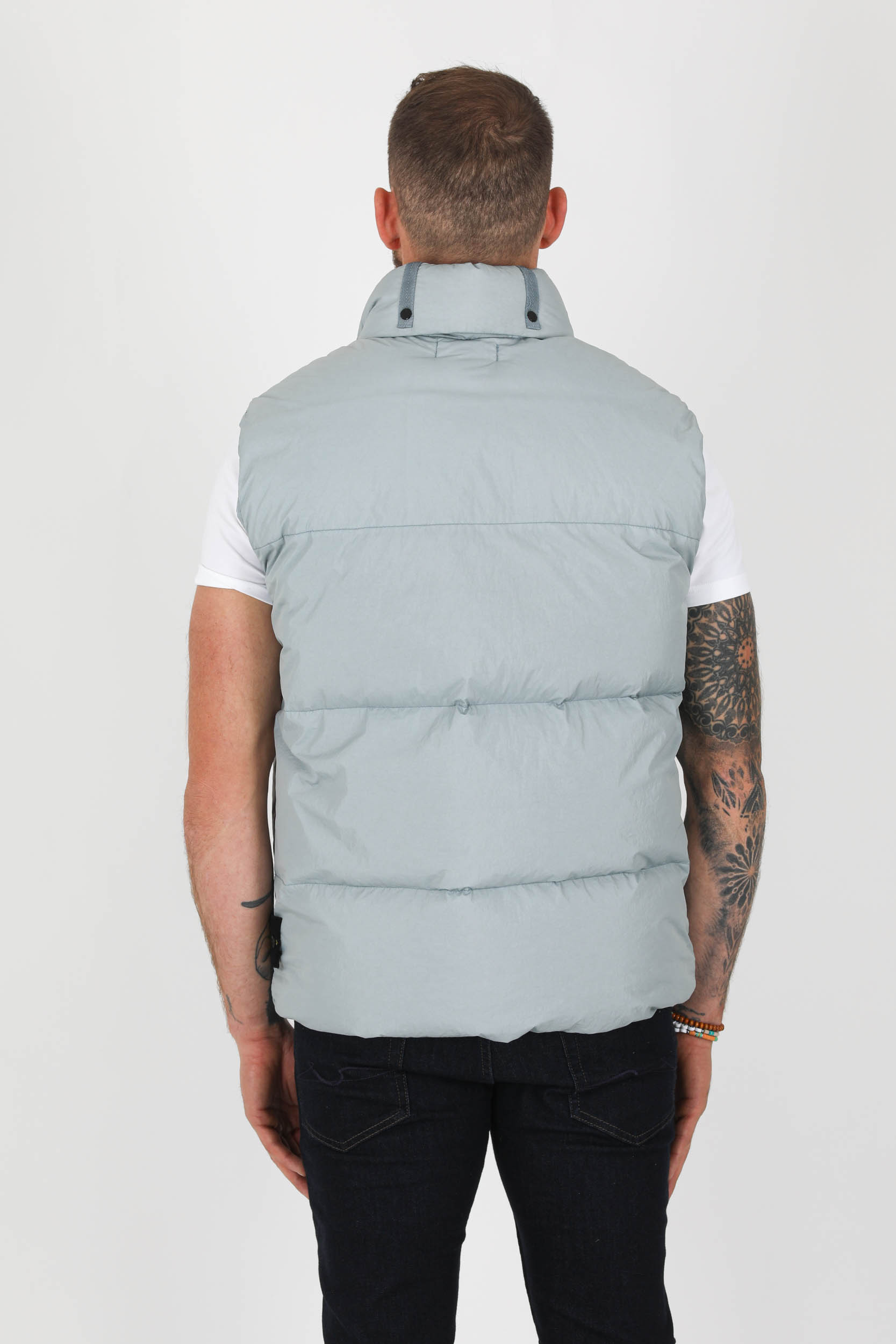 DOUDOUNE SANS MANCHES STONE ISLAND GRIS PERLE 7515G0123-V0061