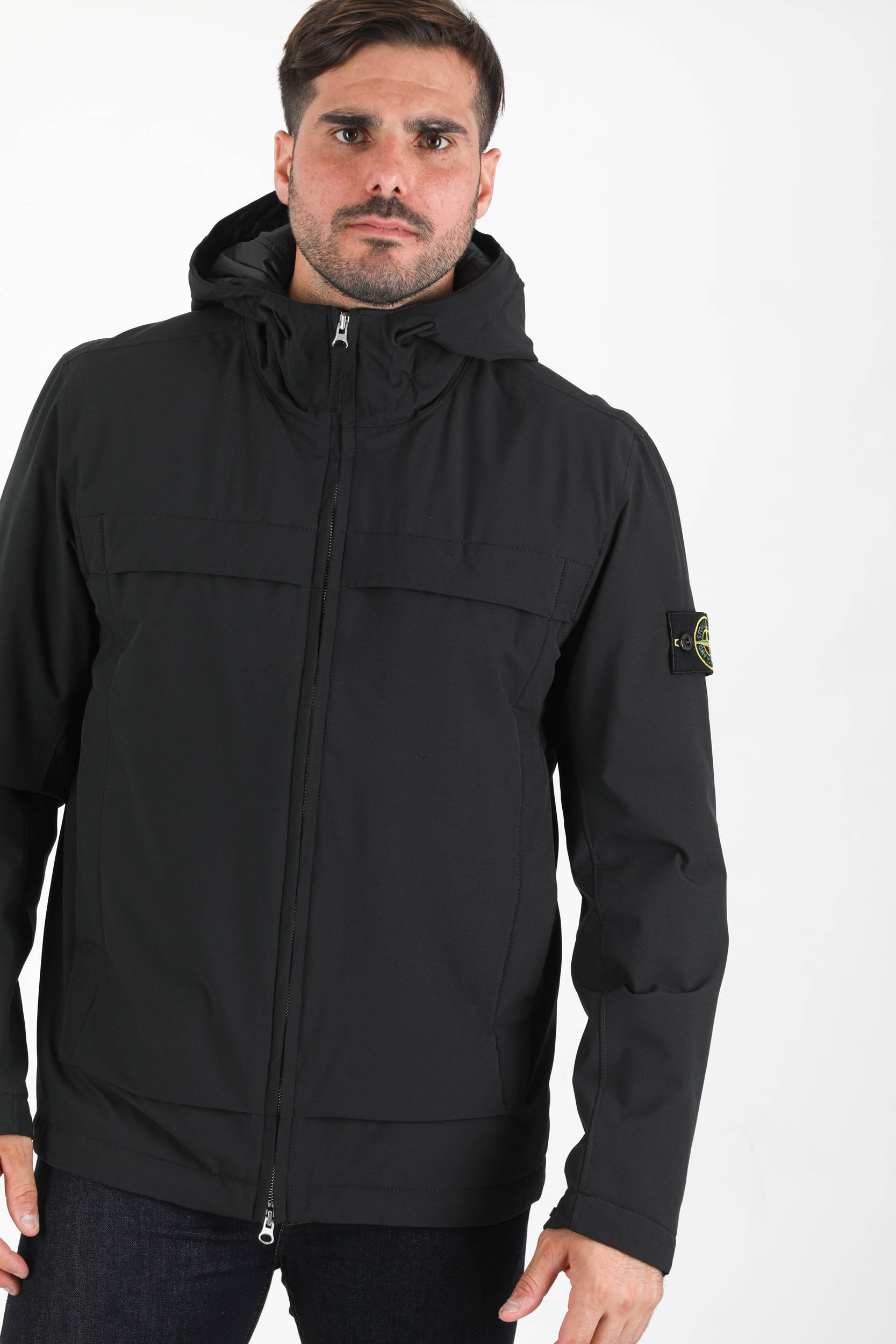 BLOUSON STONE ISLAND PRIMALOFT NYLON MAT NOIR 751541427-V0029
