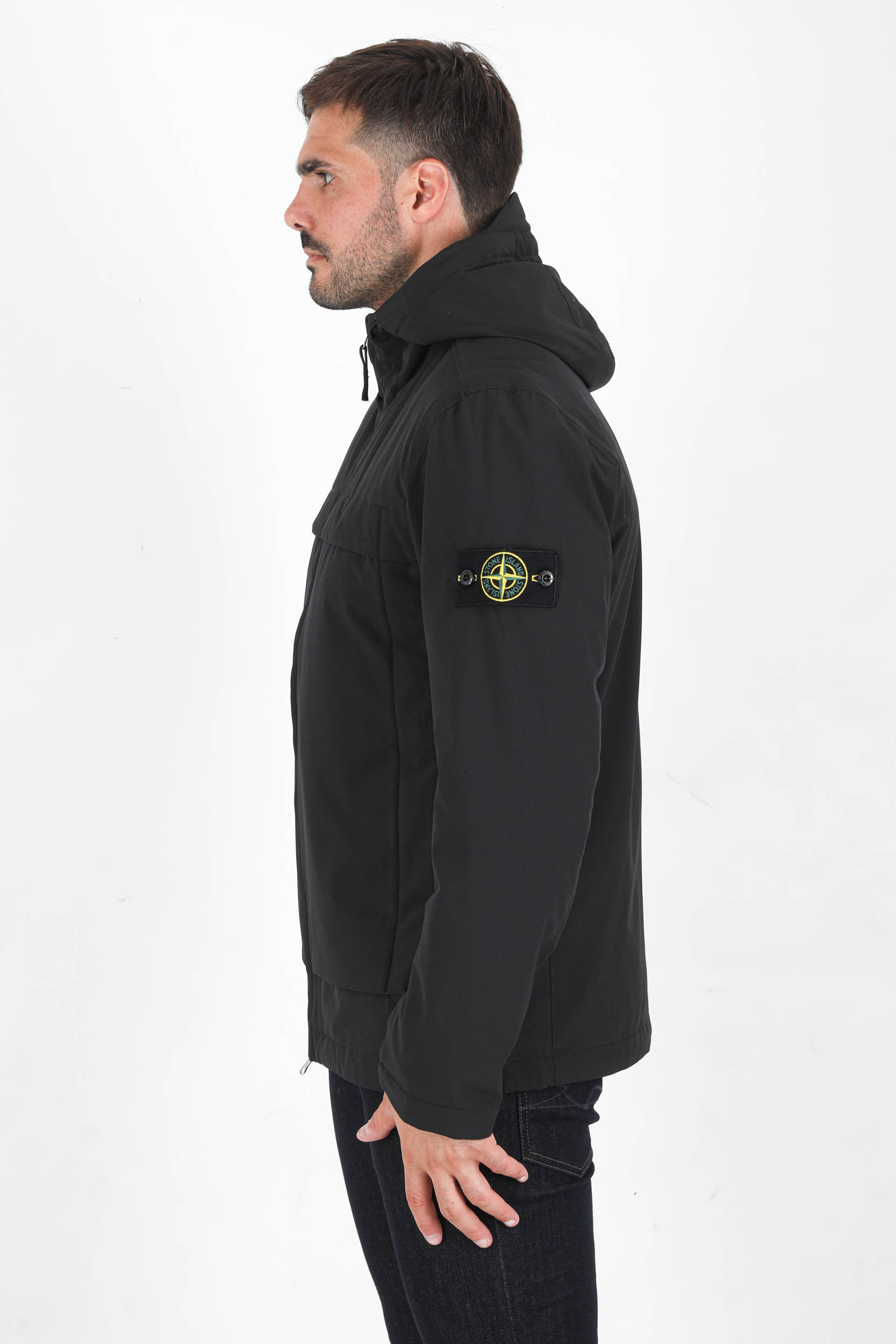 BLOUSON STONE ISLAND PRIMALOFT NYLON MAT NOIR 751541427-V0029