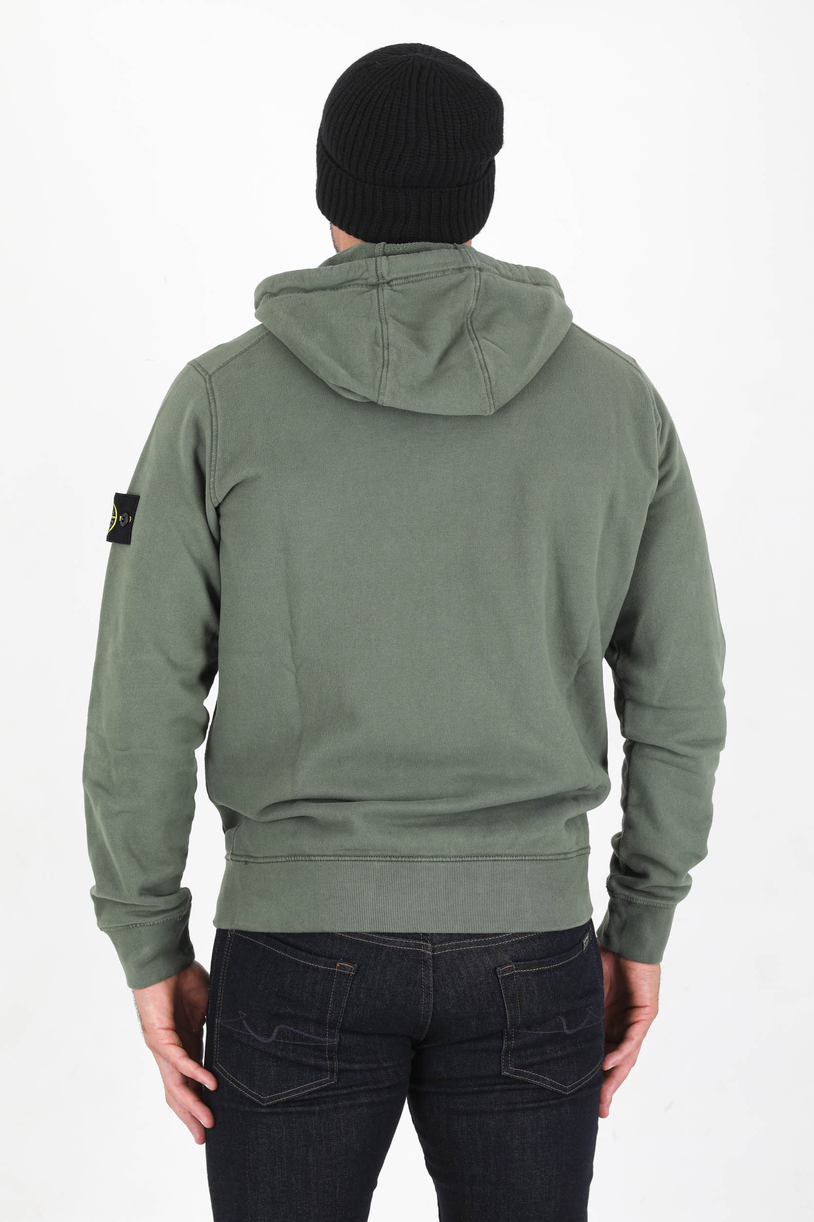 SWEAT ZIPPE STONE ISLAND KAKI 751564220-V0055