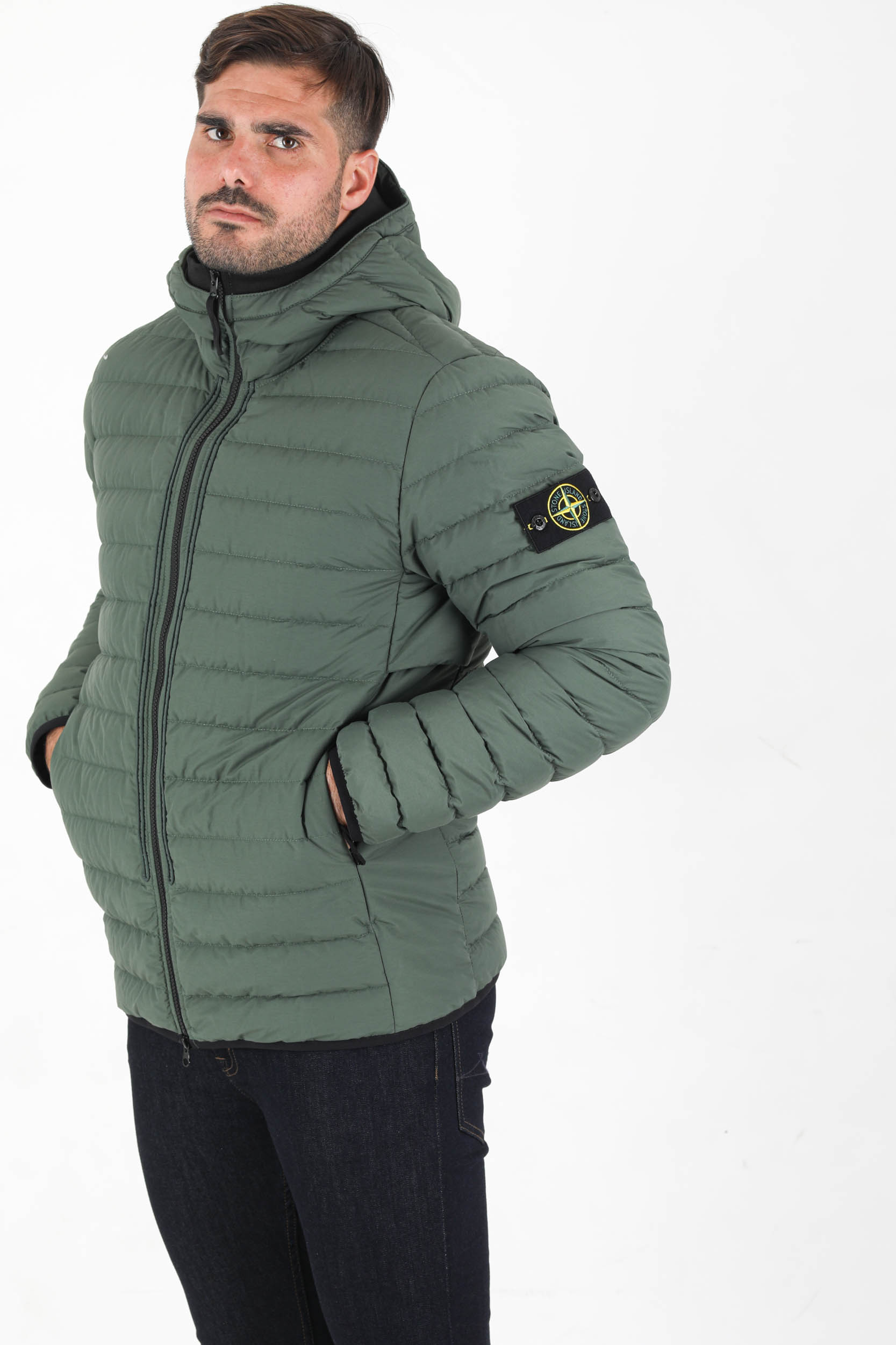 BLOUSON MATELASSE STONE ISLAND KAKI 751542725-V0055