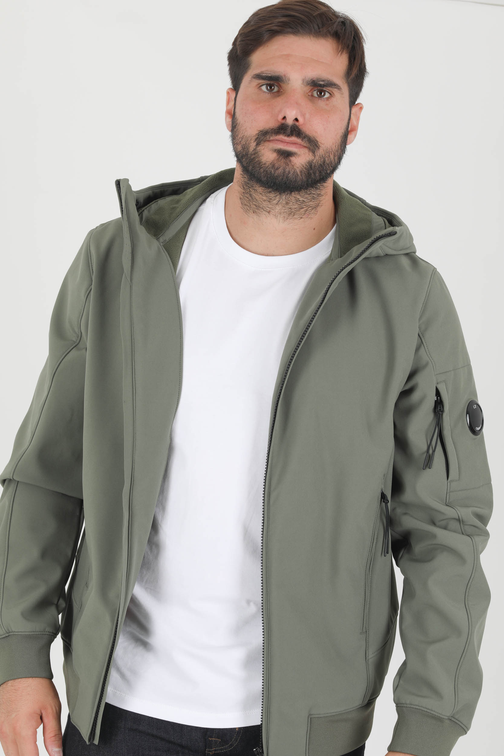 BLOUSON SOFT SHELL-R KAKI CP COMPANY W003A-665