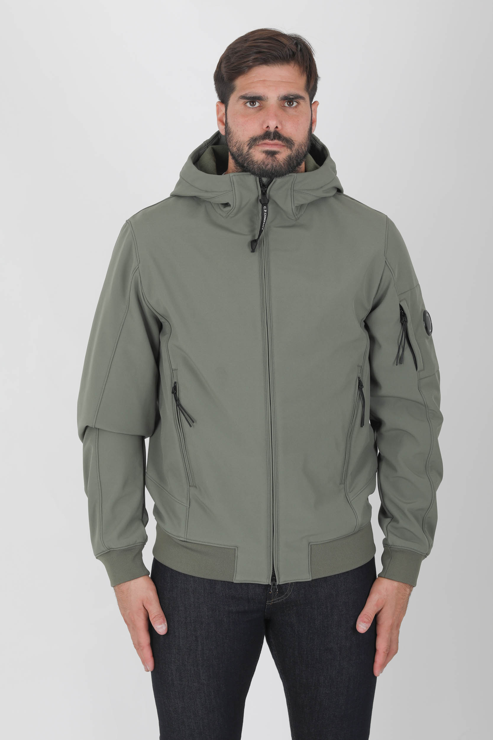 BLOUSON SOFT SHELL-R KAKI CP COMPANY W003A-665