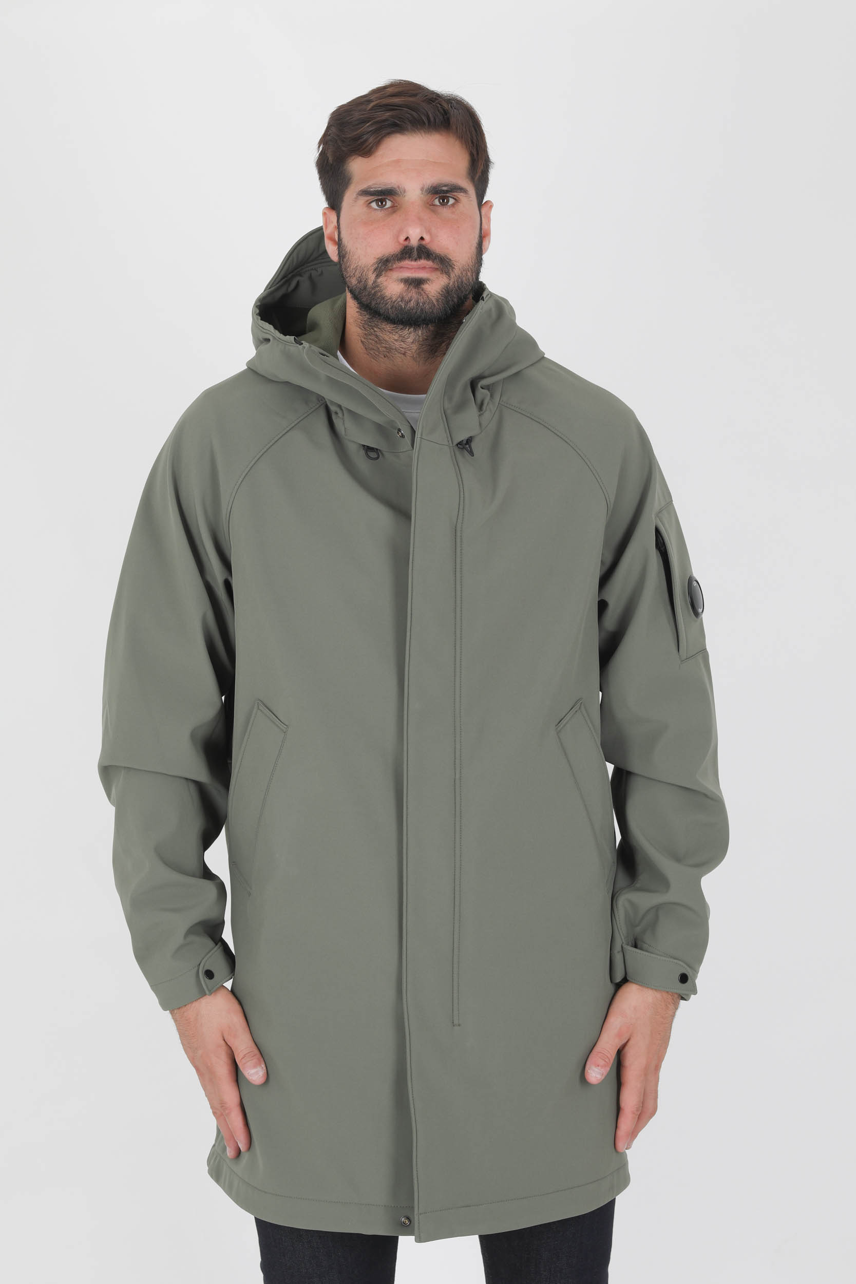 VESTE LONGUE SOFT SHELL-R KAKI CP COMPANY W105A-665