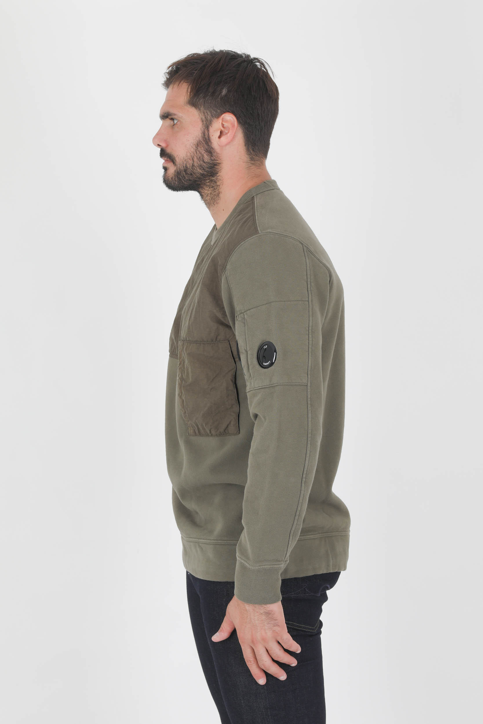 SWEAT C.P COMPANY BI MATIERE KAKI S279A-665