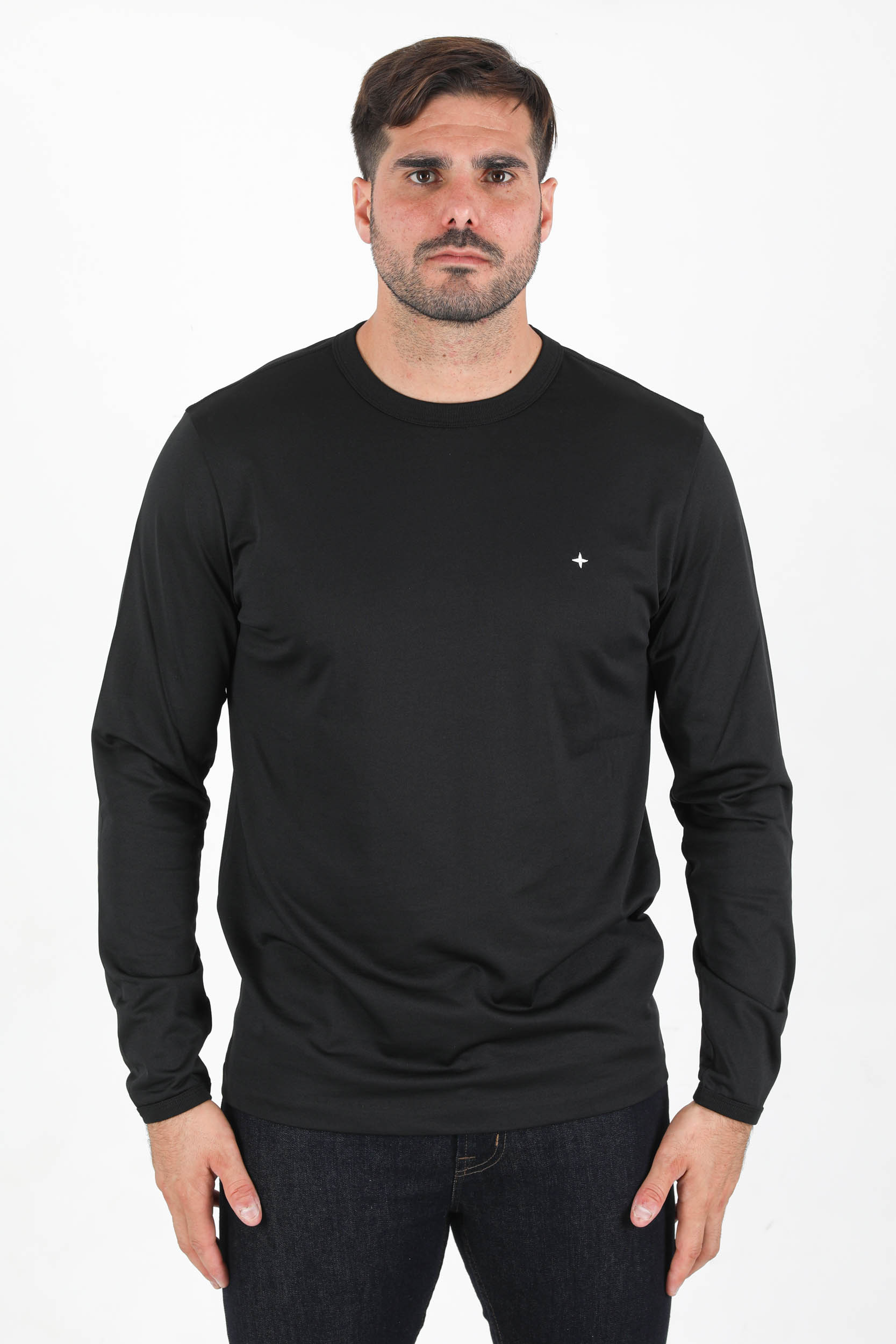 T-SHIRT MANCHES LONGUES STONE ISLAND NOIR 751520436-V0029