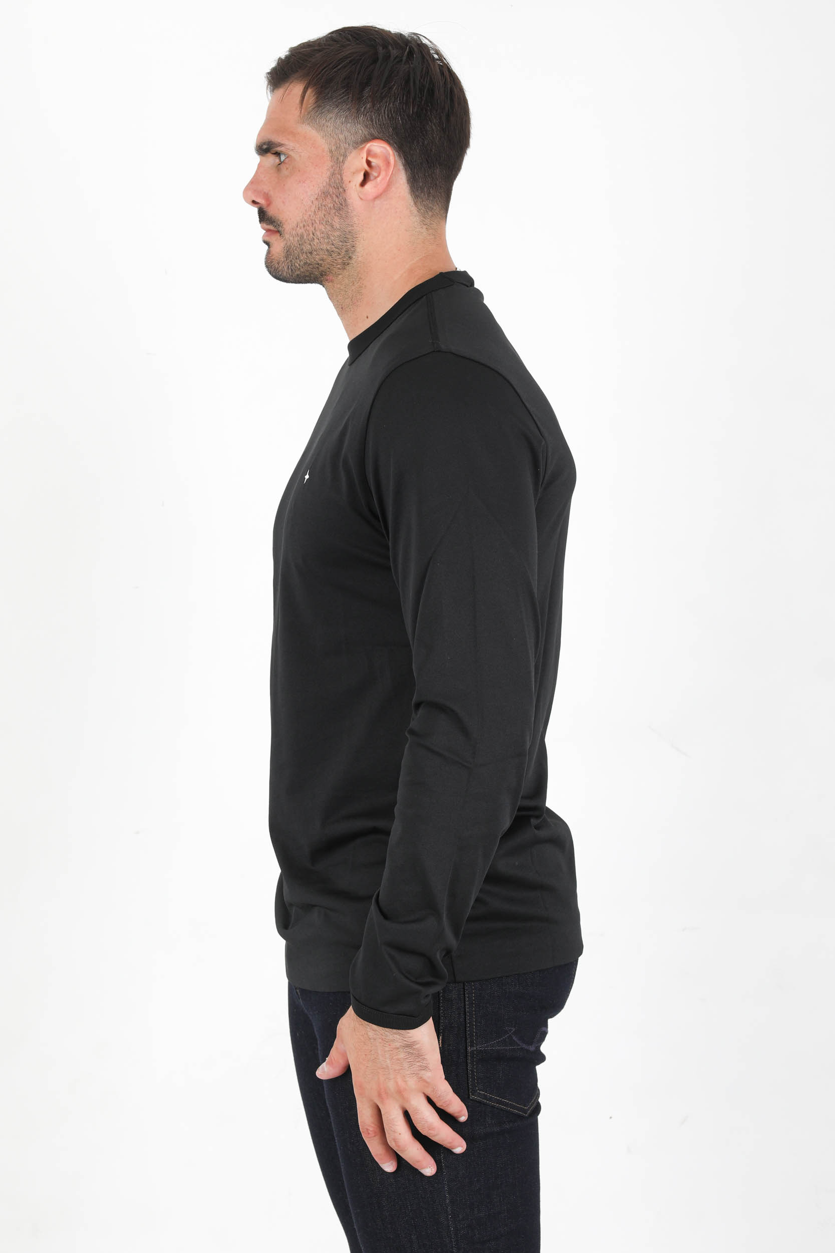 T-SHIRT MANCHES LONGUES STONE ISLAND NOIR 751520436-V0029