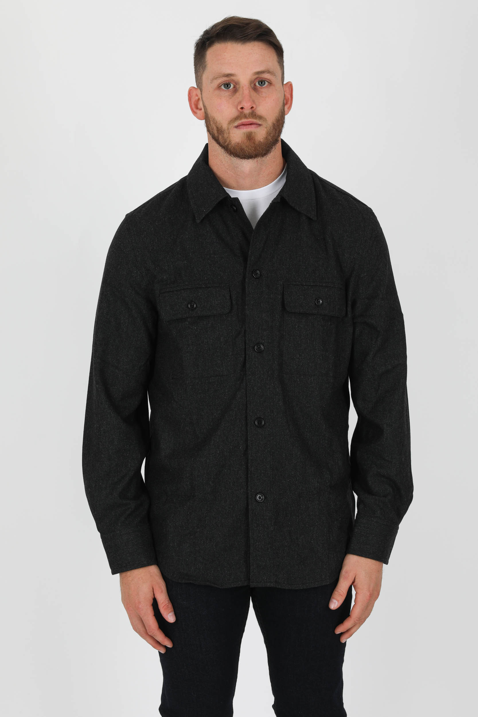 CHEMISE EN LAINE FILIPPA K ANTHRACITE 27909-1444