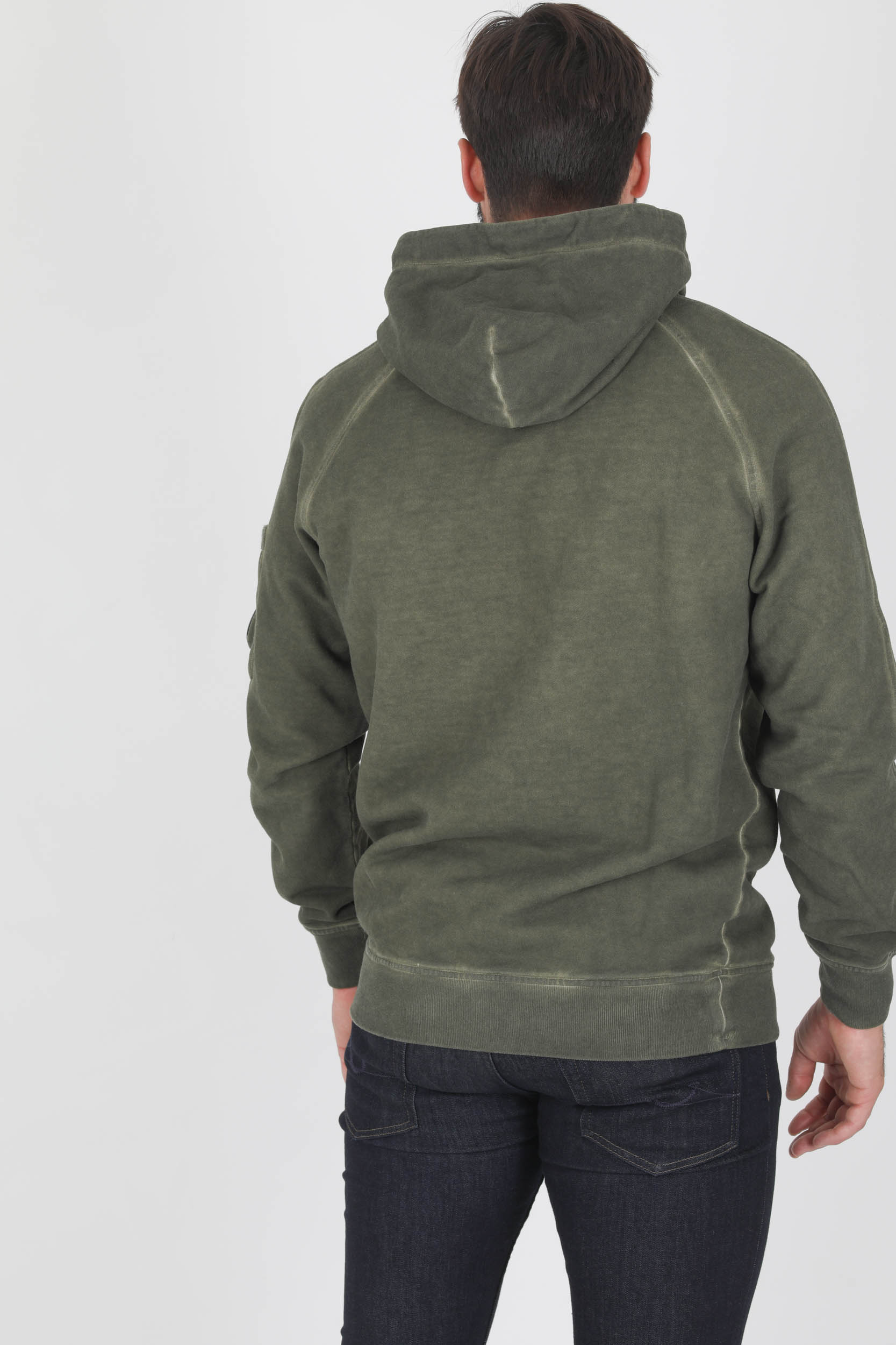 SWEAT A CAPUCHE C.P COMPANY TIE AND DYE KAKI S291A-665