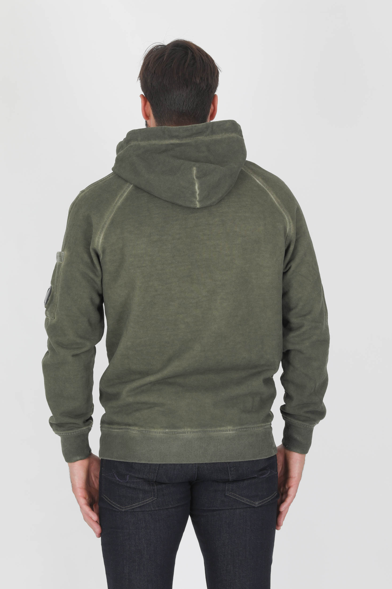 SWEAT A CAPUCHE C.P COMPANY TIE AND DYE KAKI S291A-665