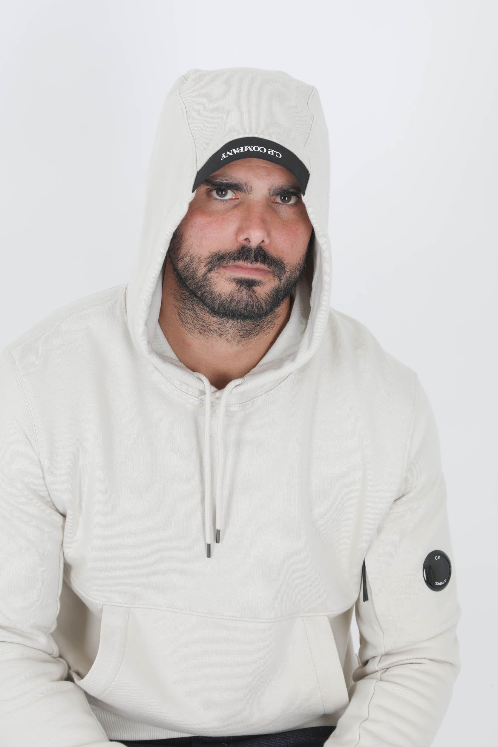 SWEAT A CAPUCHE C.P COMPANY BEIGE S056A-116