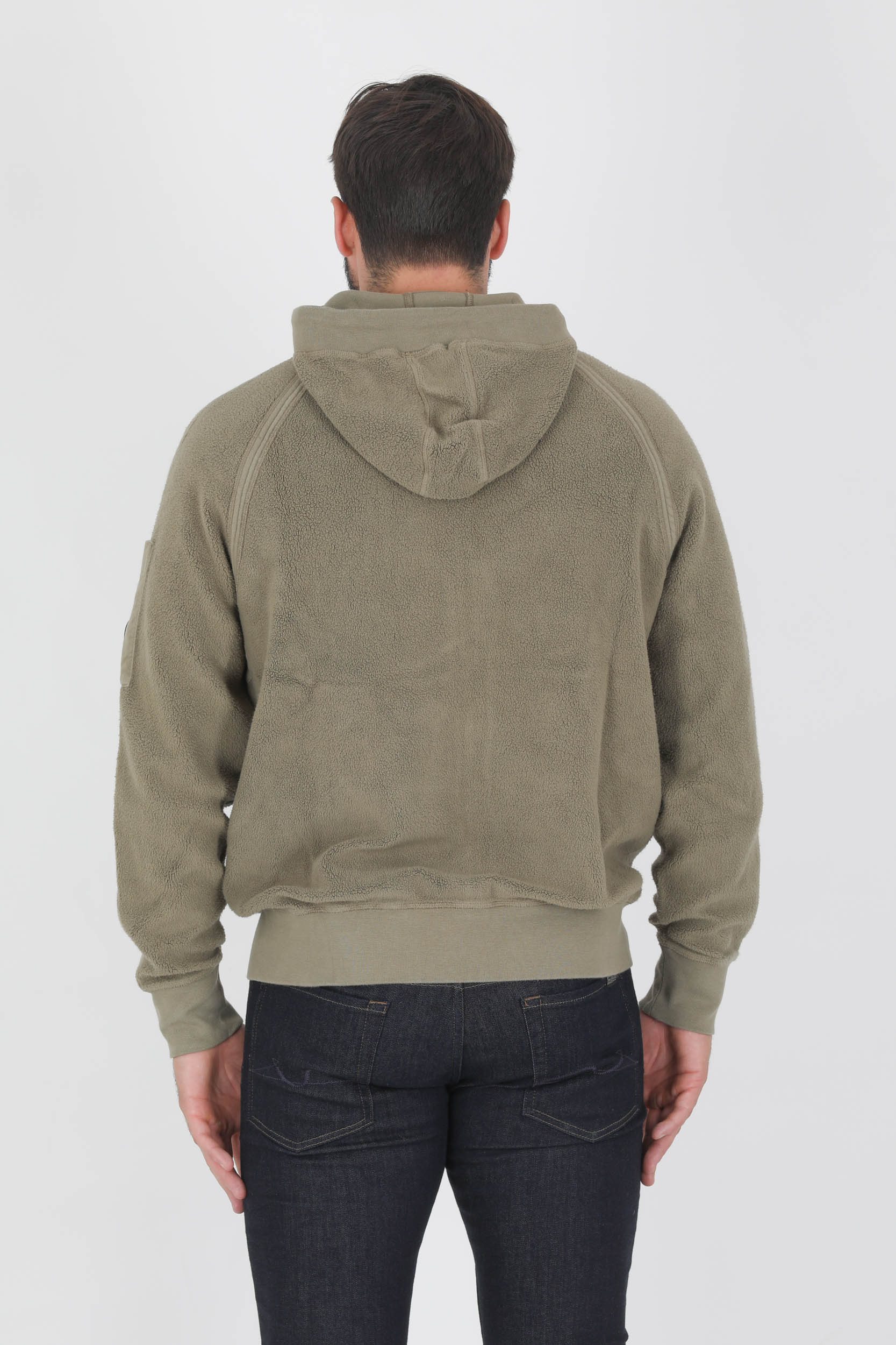 SWEAT ZIPPE POLAIRE C.P COMPANY KAKI S084A-665