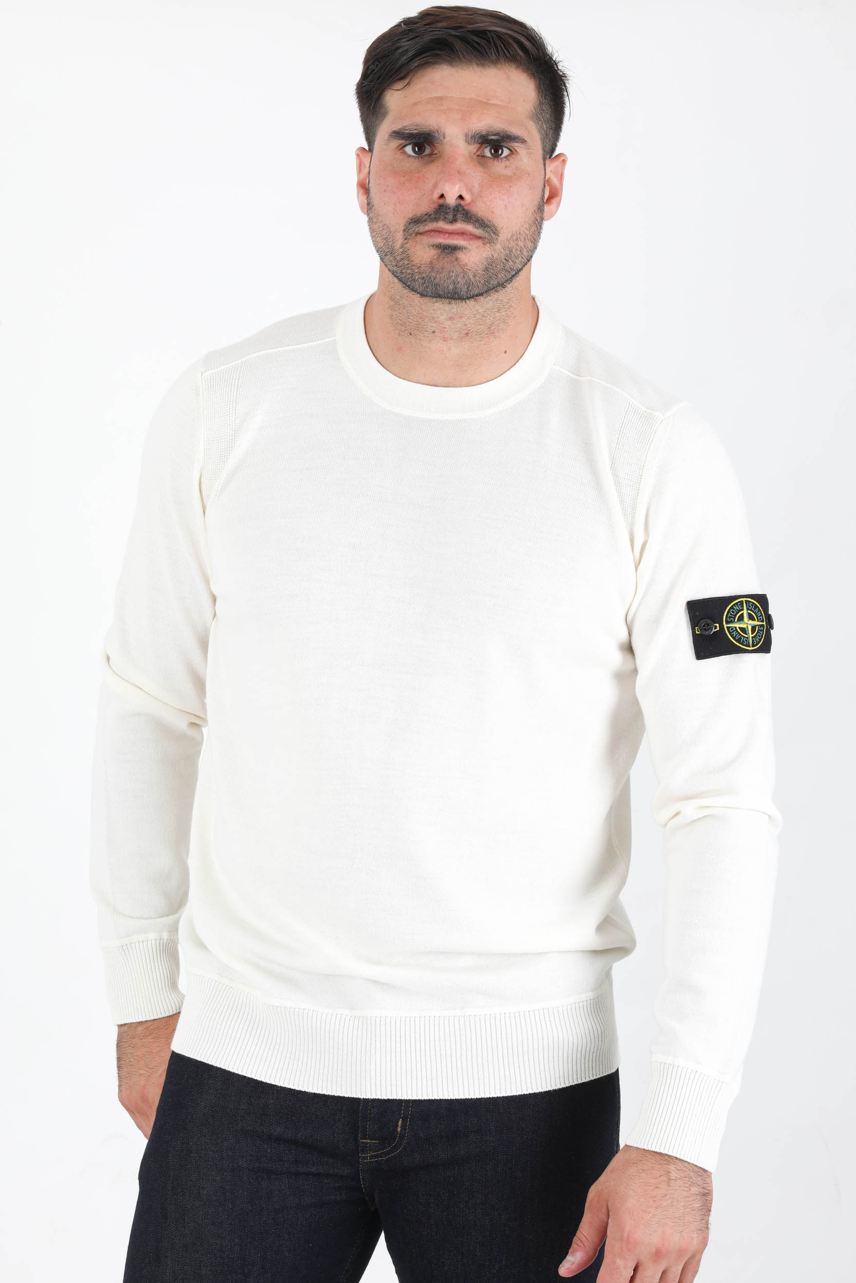 PULL ECRU STONE ISLAND 7515526C4-V0099