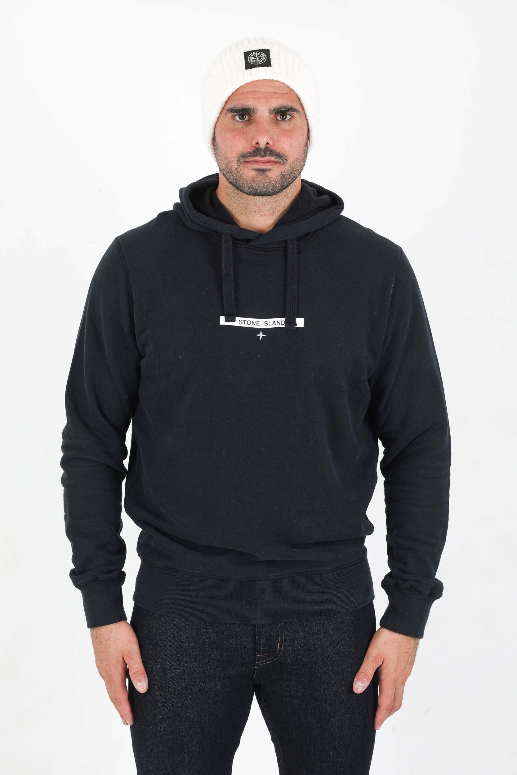 SWEAT A CAPUCHE STONE ISLAND MARINE ECRITURE 751565685-V0020