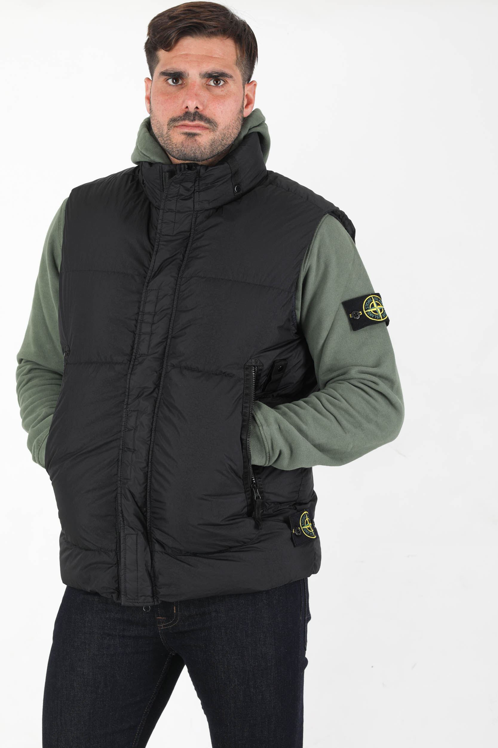 DOUDOUNE SANS MANCHES STONE ISLAND NOIR 7515G0123-V0029
