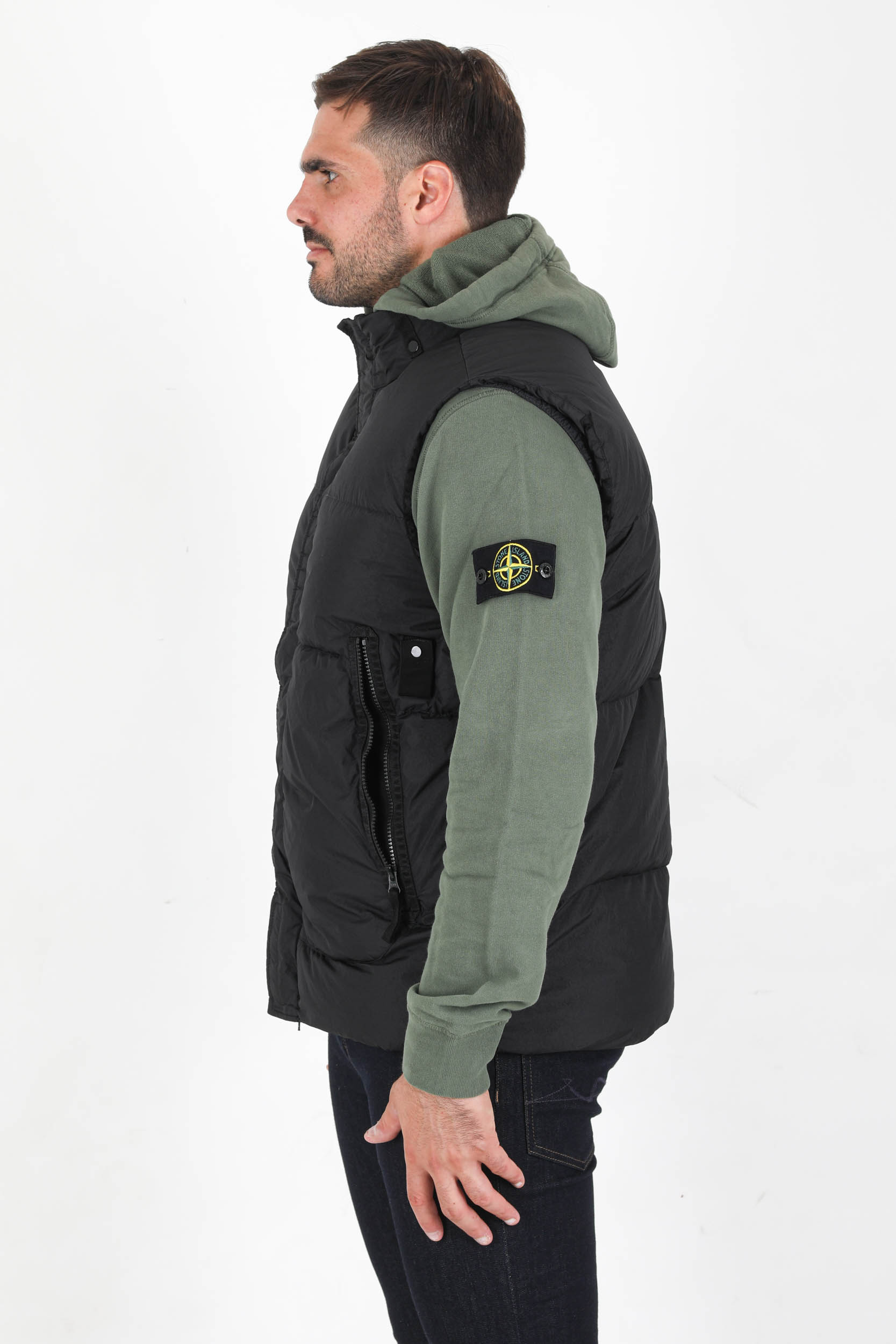 DOUDOUNE SANS MANCHES STONE ISLAND NOIR 7515G0123-V0029