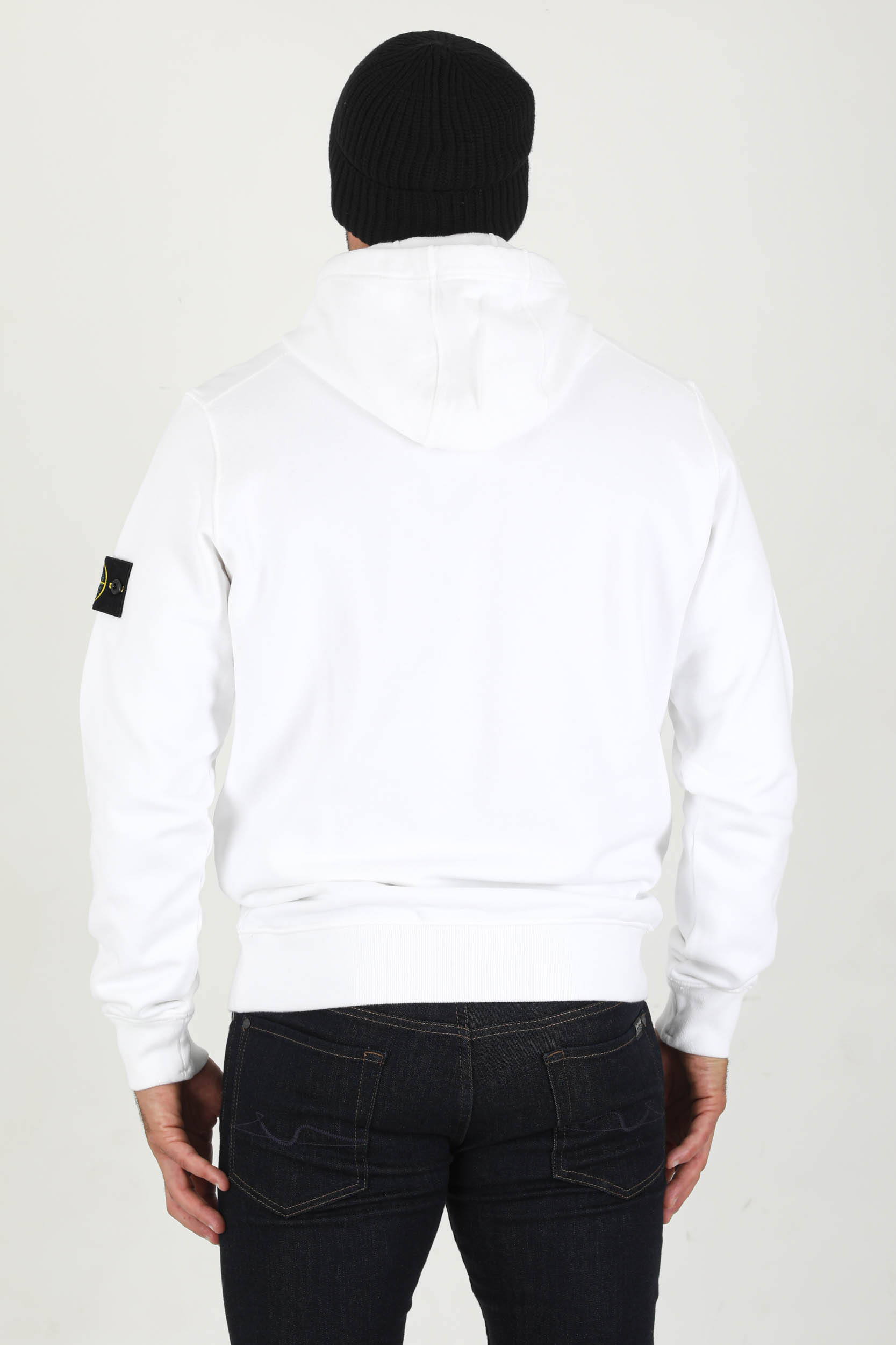 SWEAT A CAPUCHE STONE ISLAND BLANC 751564120-V0001