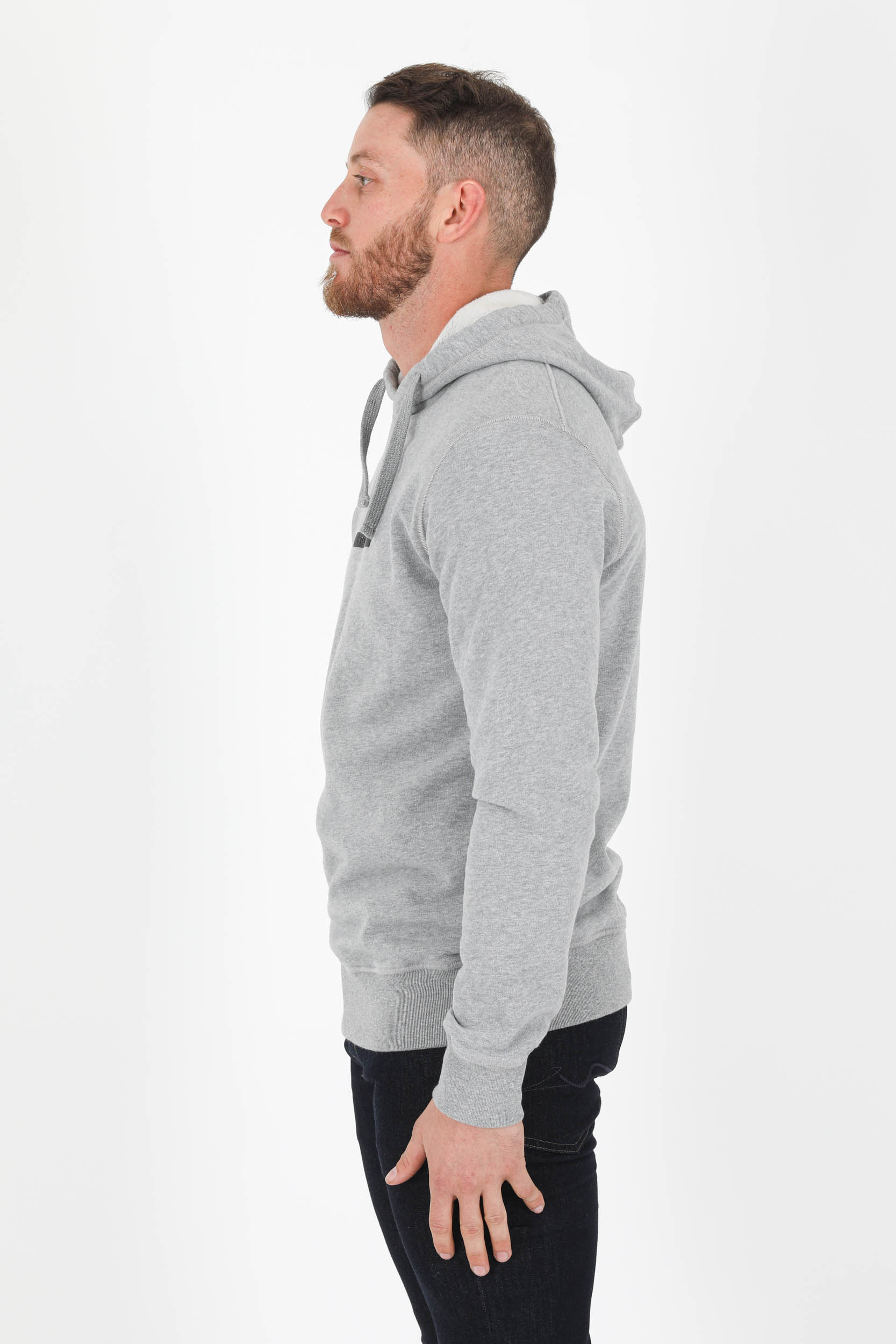 SWEAT A CAPUCHE ECRITURE STONE ISLAND GRIS 751565685-V0M64