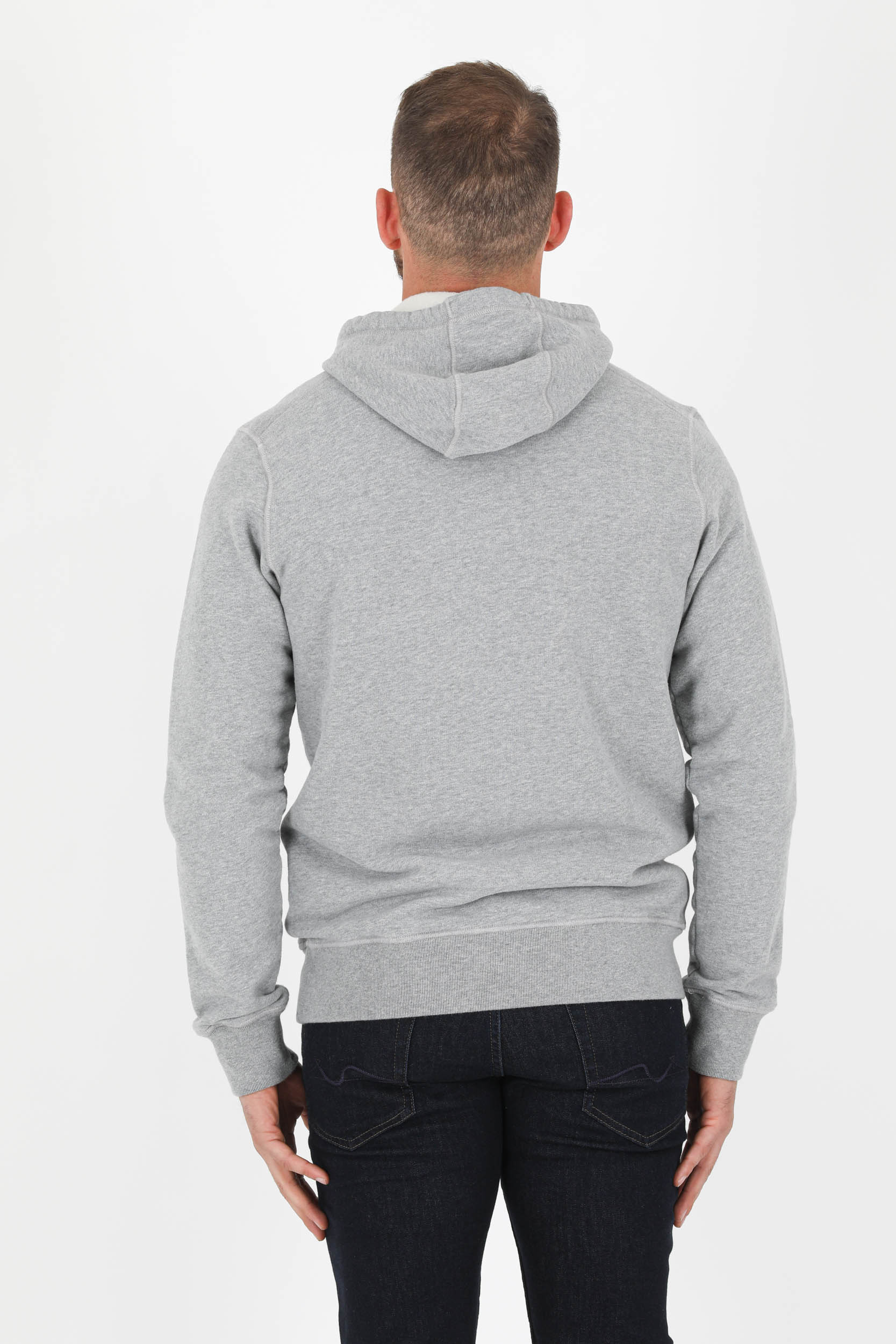 SWEAT A CAPUCHE ECRITURE STONE ISLAND GRIS 751565685-V0M64