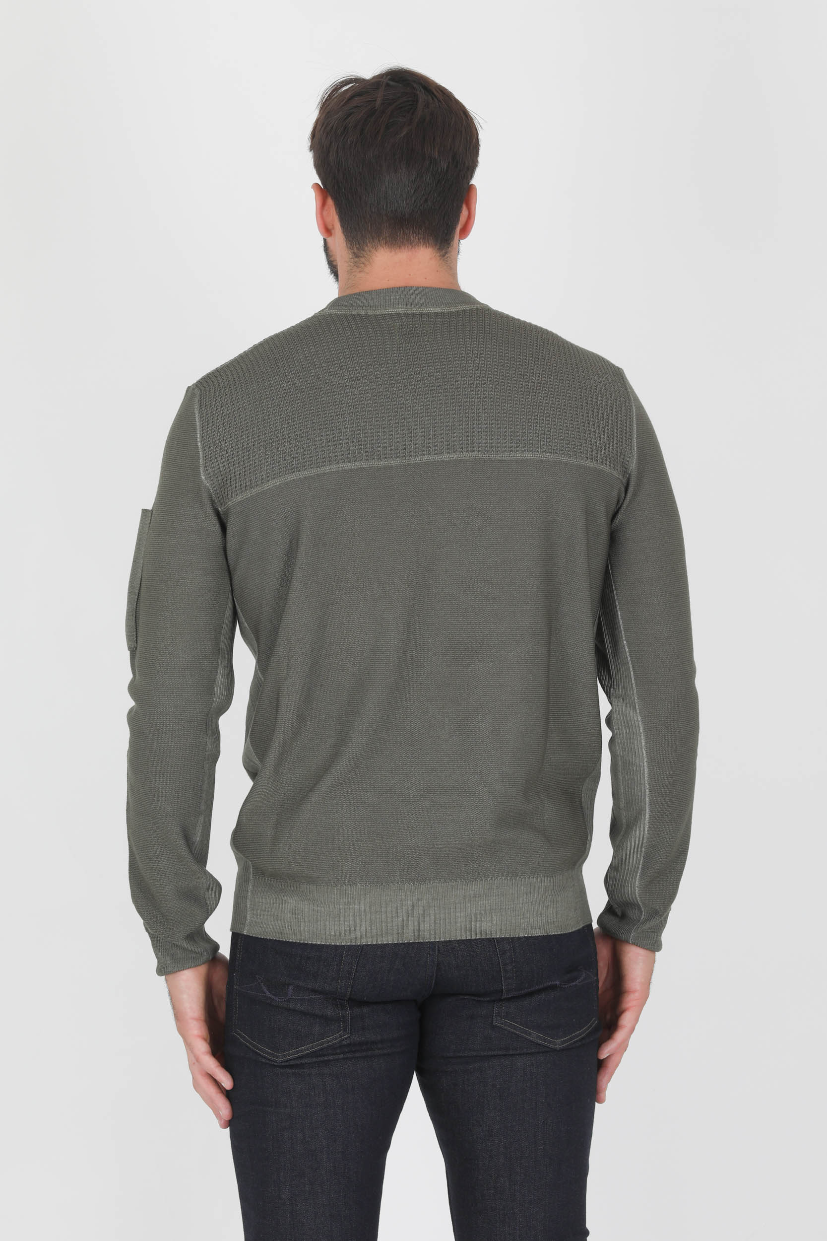 PULL COL ROND C.P COMPANY KAKI MERINOS N177A-665