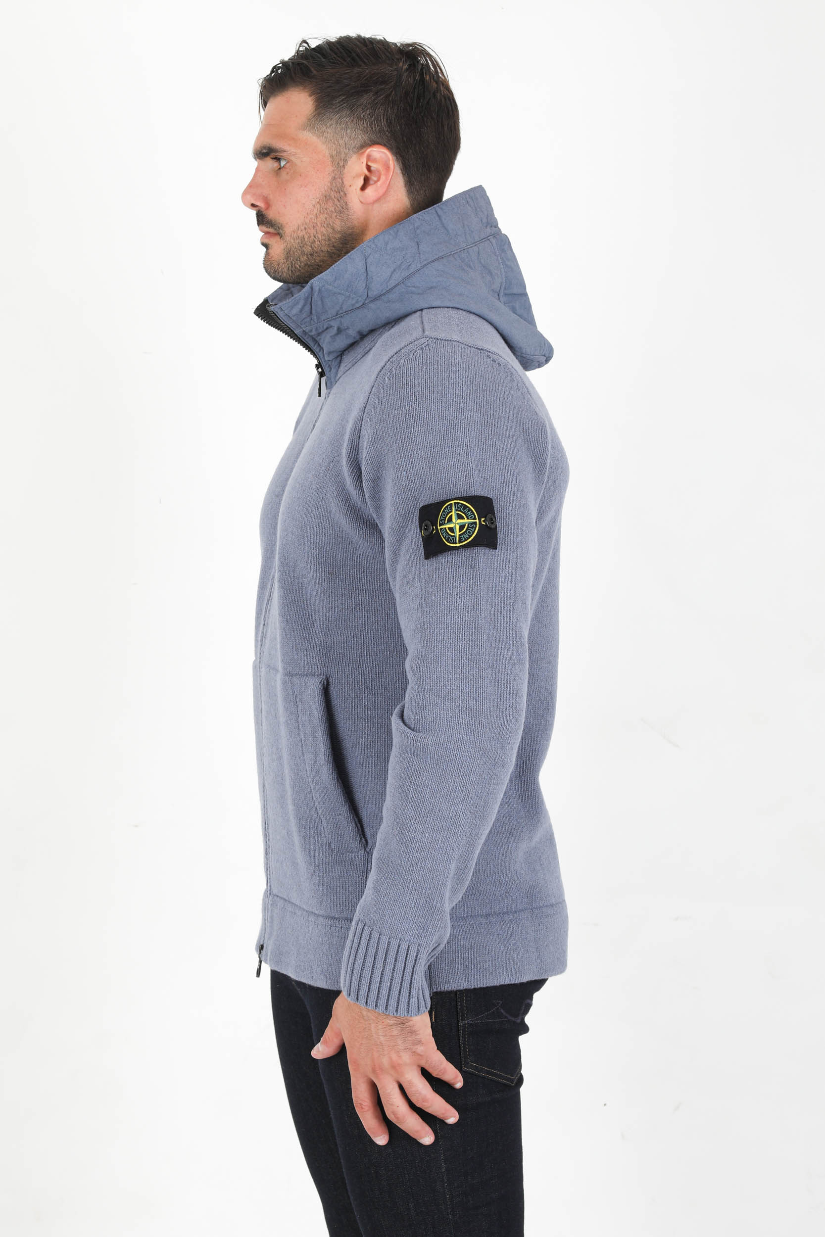 GILET BI MATIERE STONE ISLAND LAVANDE 7515531A3-V0046