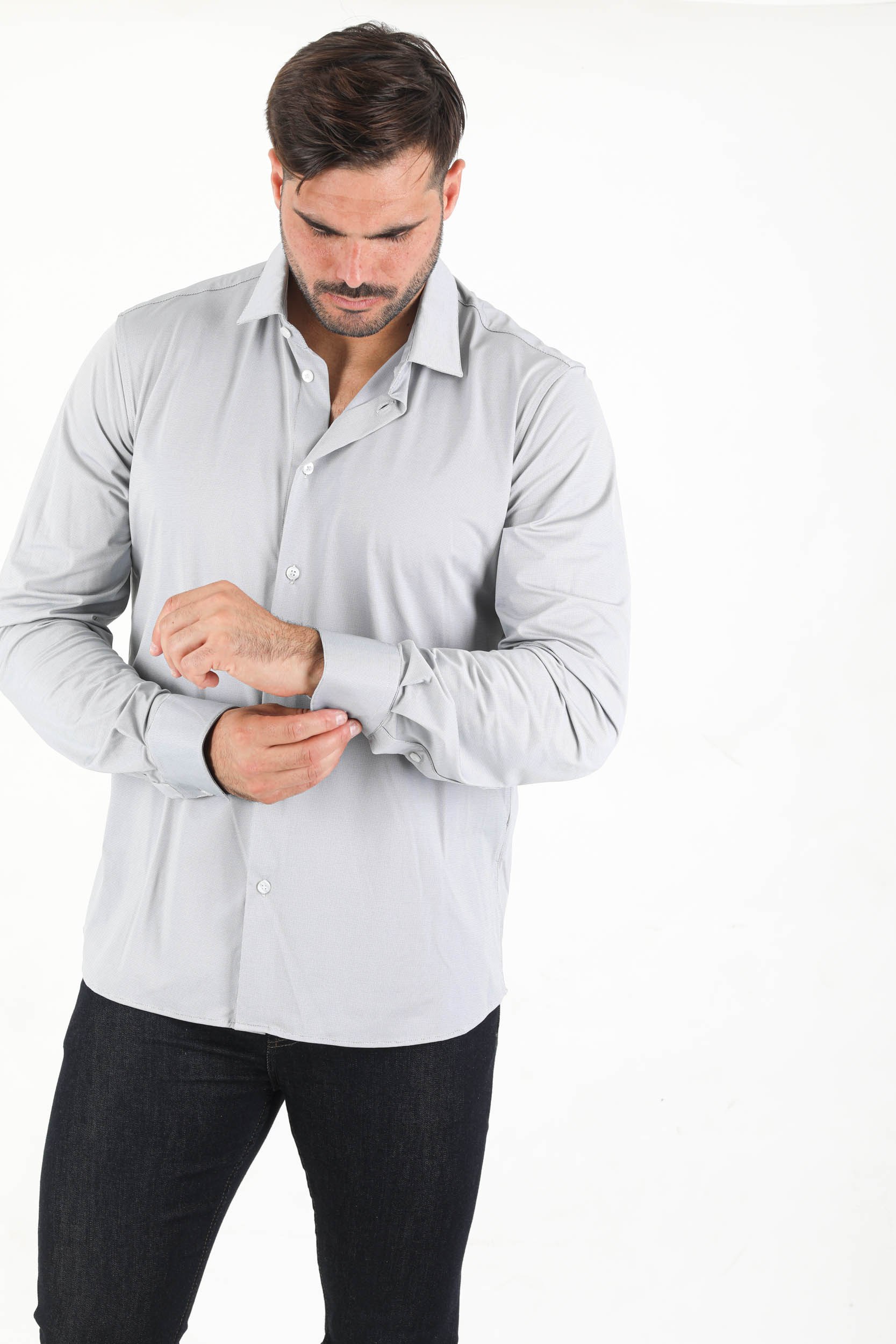 CHEMISE RRD GRIS CLAIR W21258-V33