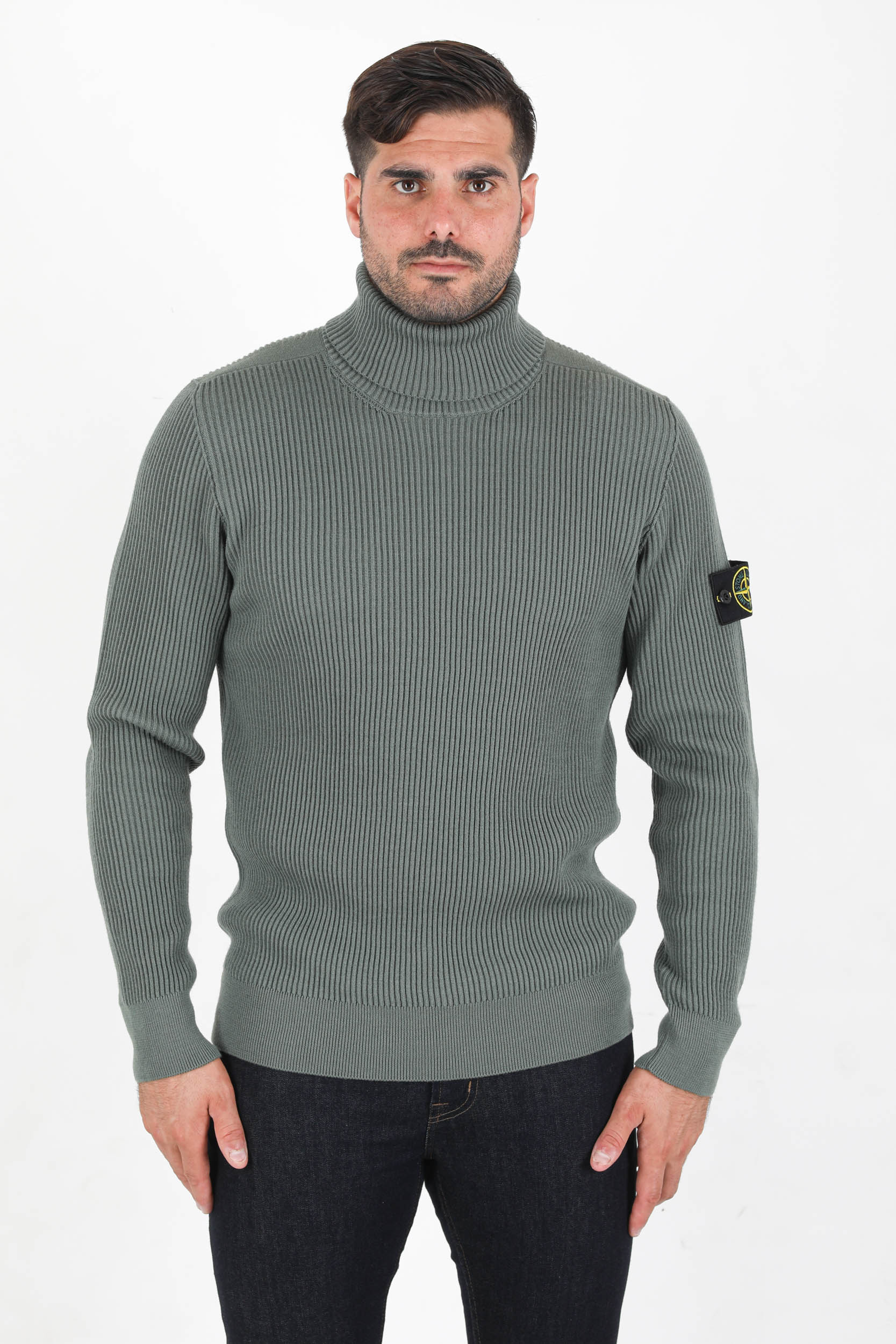 PULL COL ROULE KAKI STONE ISLAND 7515525C2-V0055