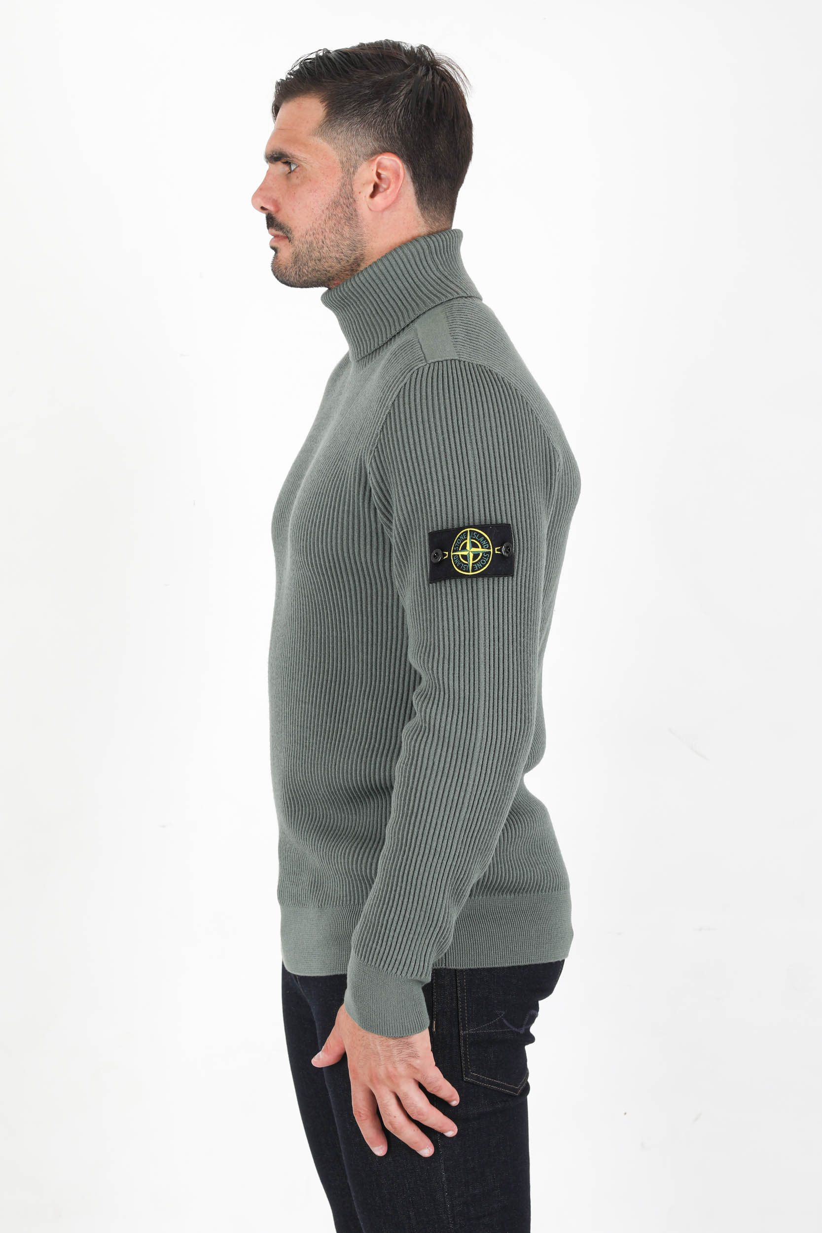 PULL COL ROULE KAKI STONE ISLAND 7515525C2-V0055