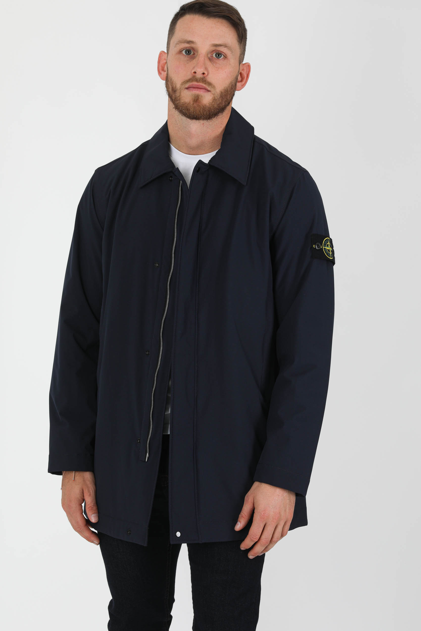 MANTEAU MARINE NYLON MAT STONE ISLAND 751541327-V0020