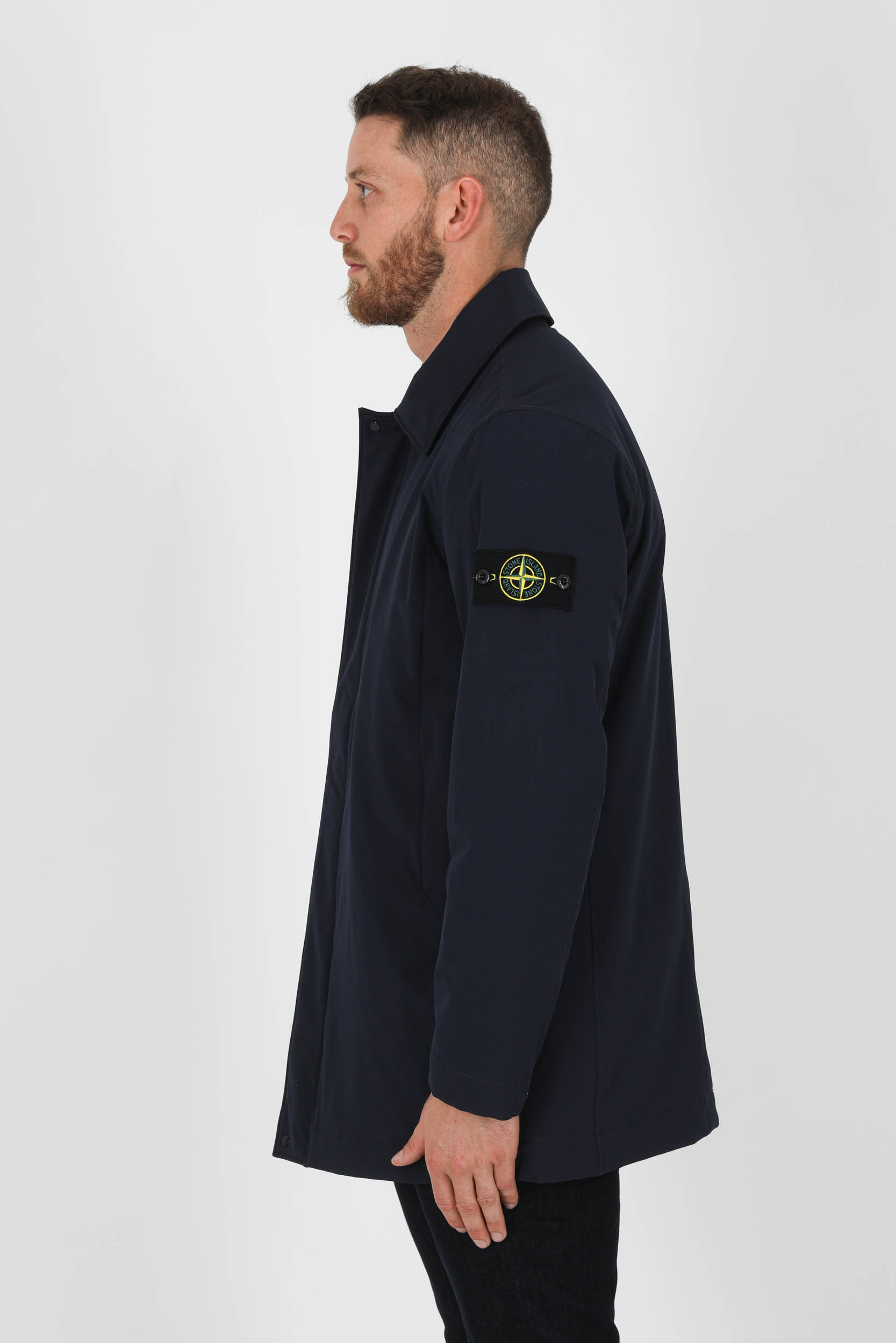 MANTEAU MARINE NYLON MAT STONE ISLAND 751541327-V0020