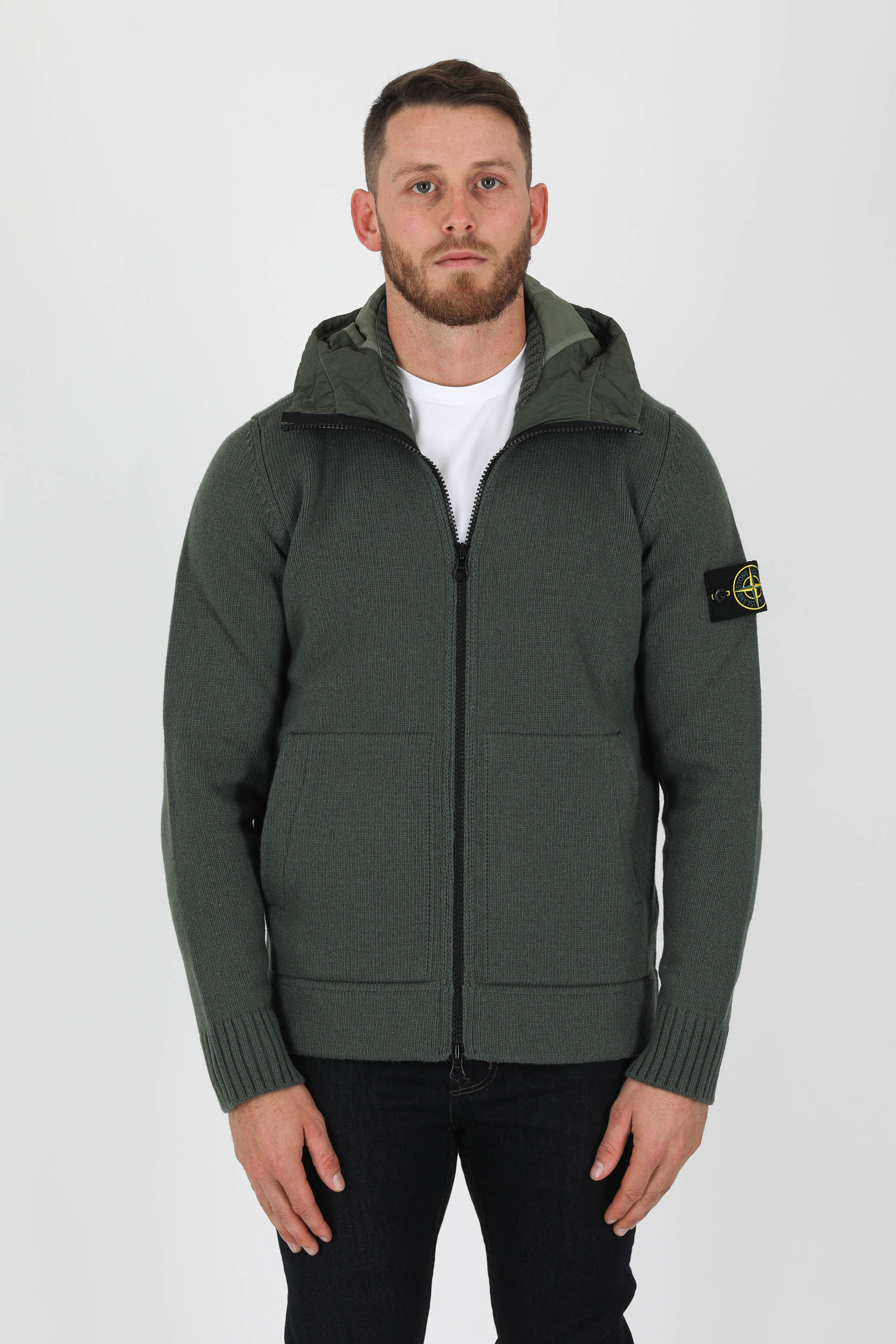 GILET BI MATIERE STONE ISLAND KAKI 7515531A3-V0055