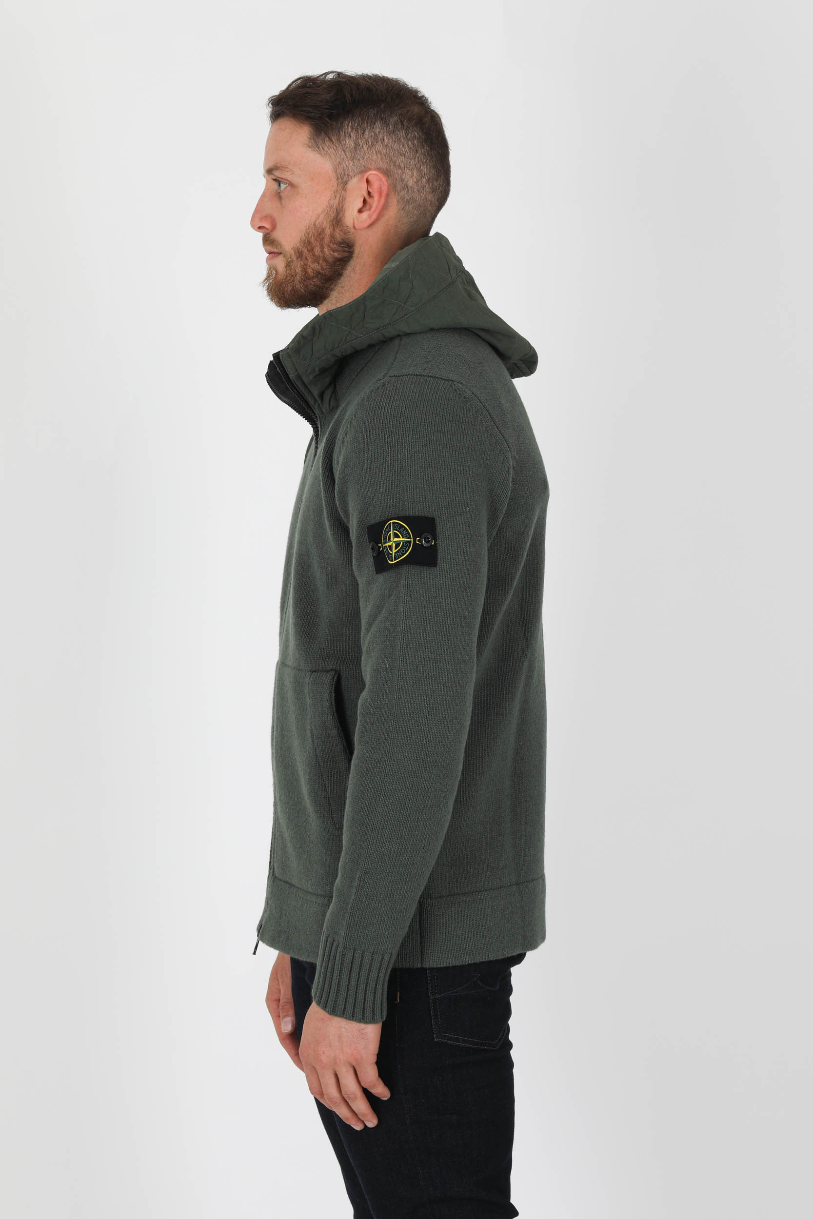 GILET BI MATIERE STONE ISLAND KAKI 7515531A3-V0055