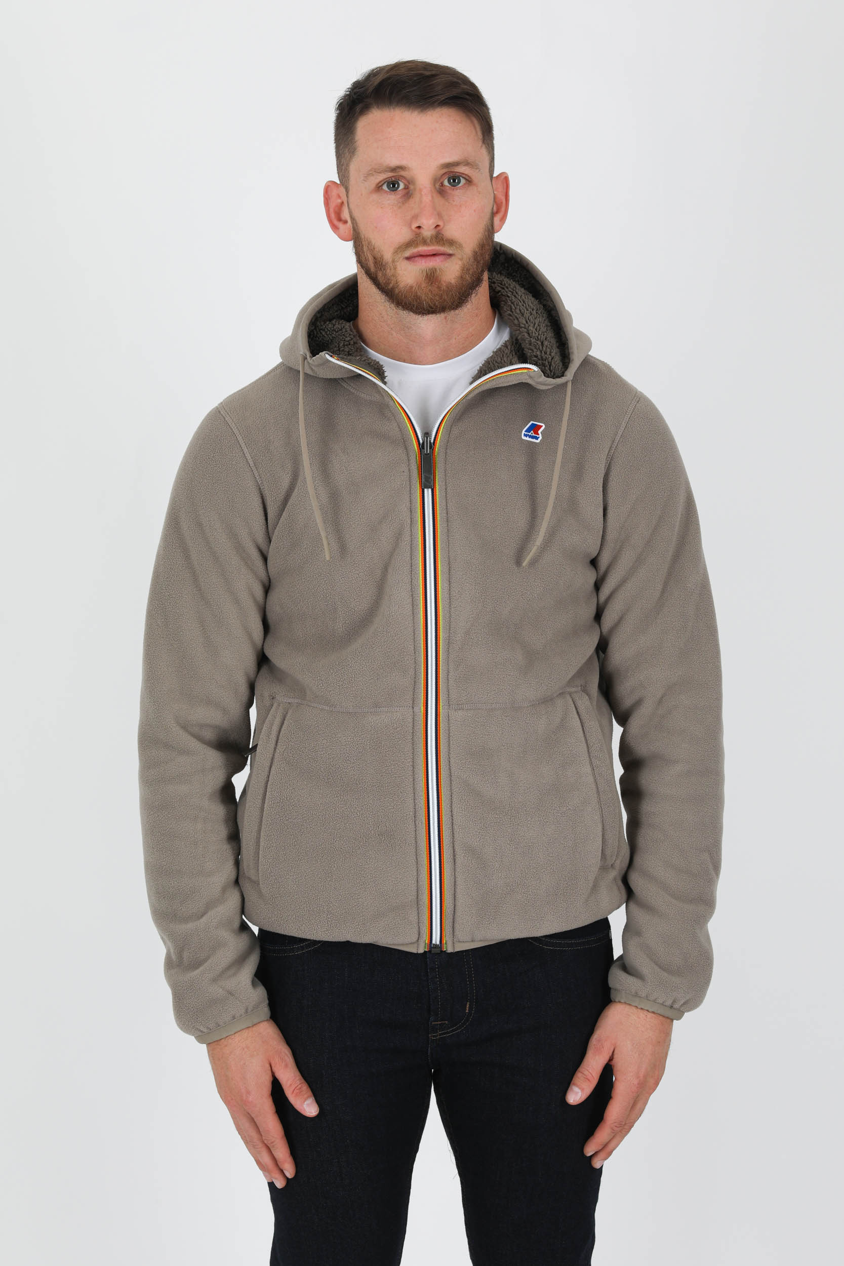 POLAIRE K-WAY BEIGE REVERSIBLE K21112W-A5G