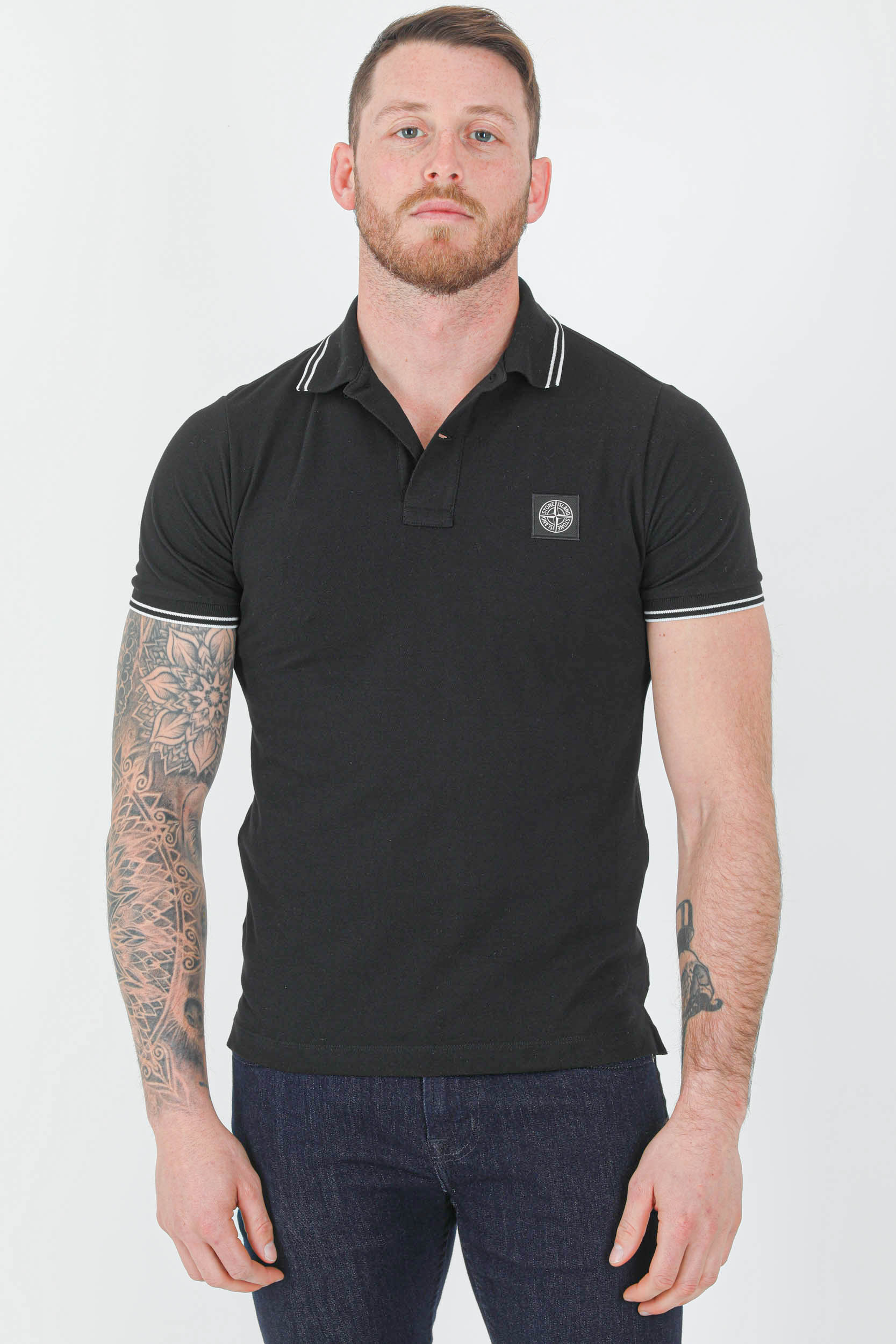 POLO STONE ISLAND NOIR 761522S18-V0029