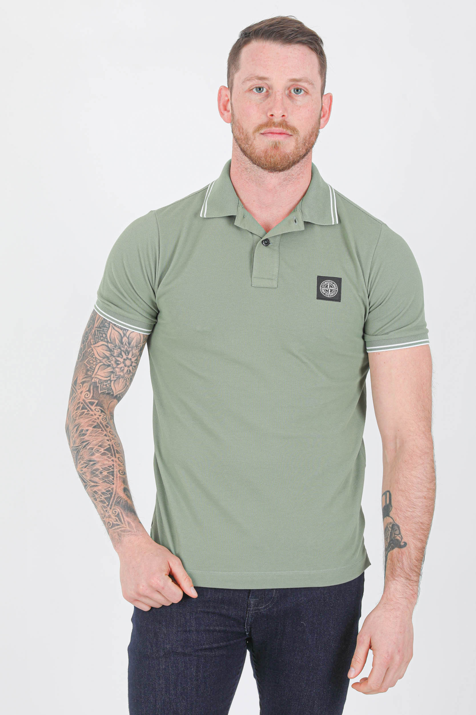 POLO STONE ISLAND KAKI 761522S18-V0058