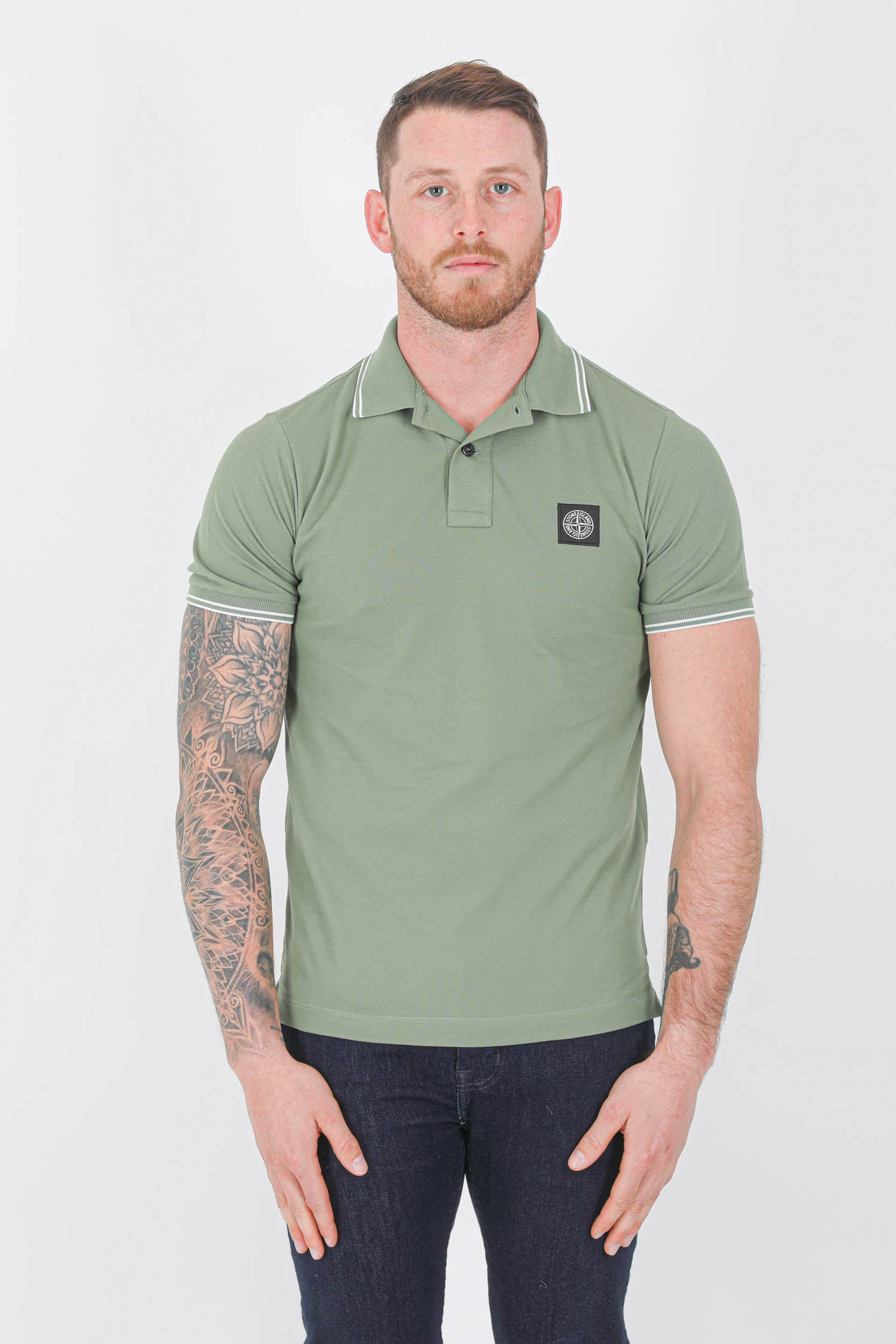 POLO STONE ISLAND KAKI 761522S18-V0058