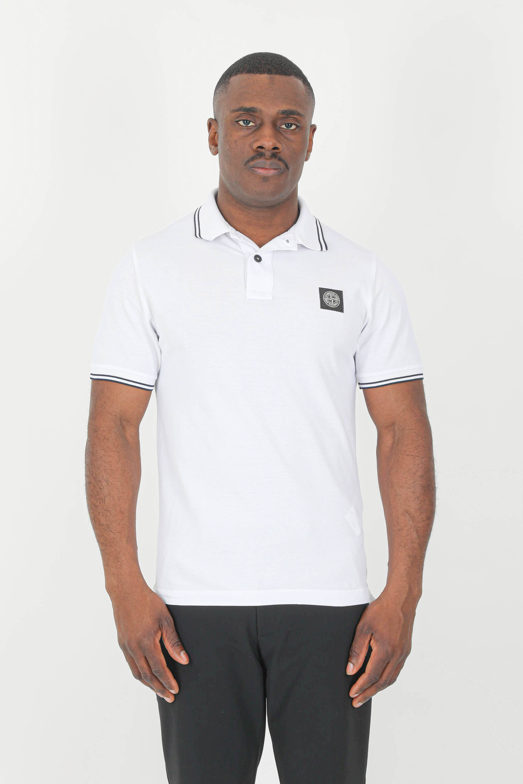 POLO STONE ISLAND BLANC 761522S18-V1001
