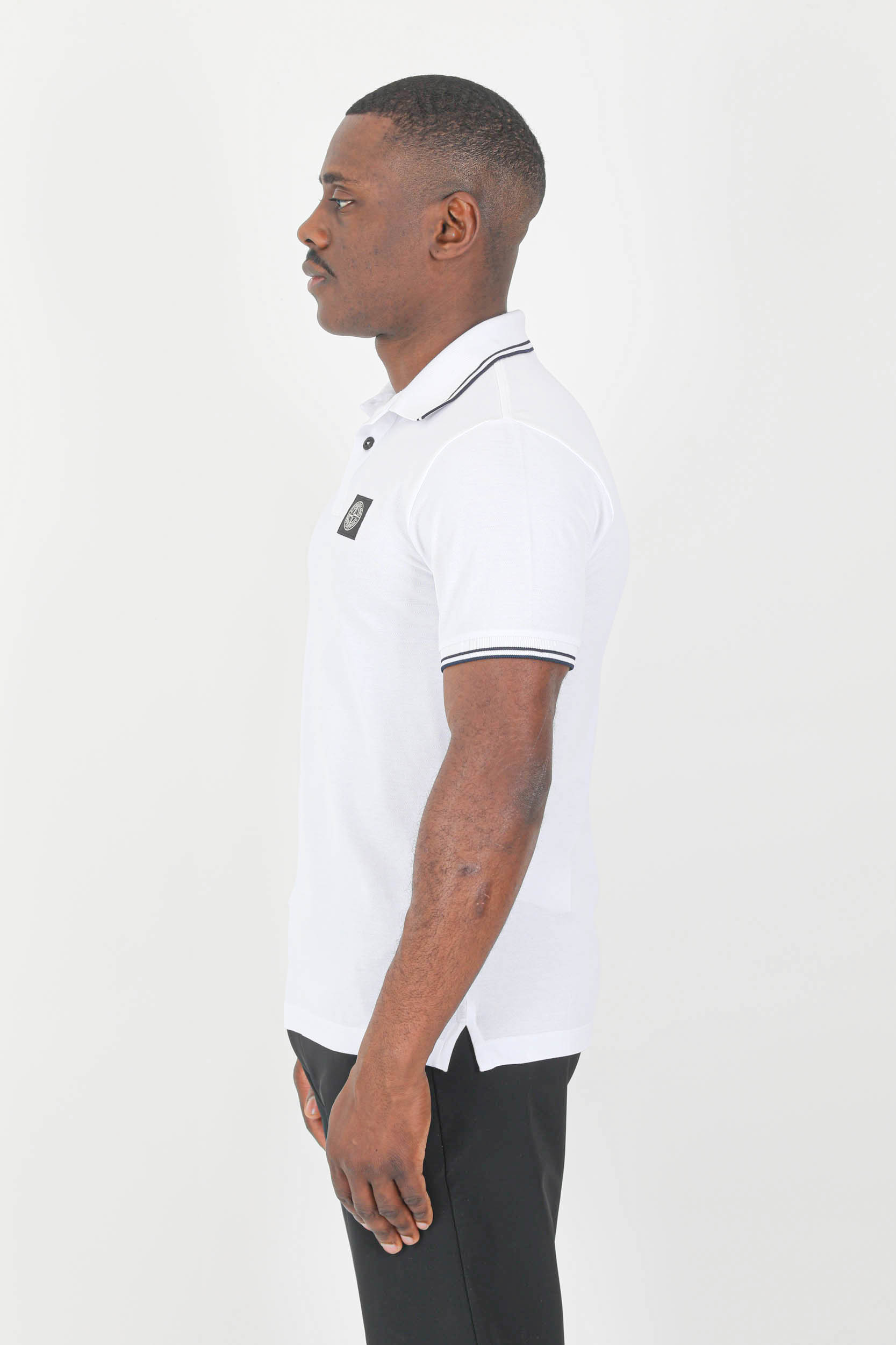 POLO STONE ISLAND BLANC 761522S18-V1001