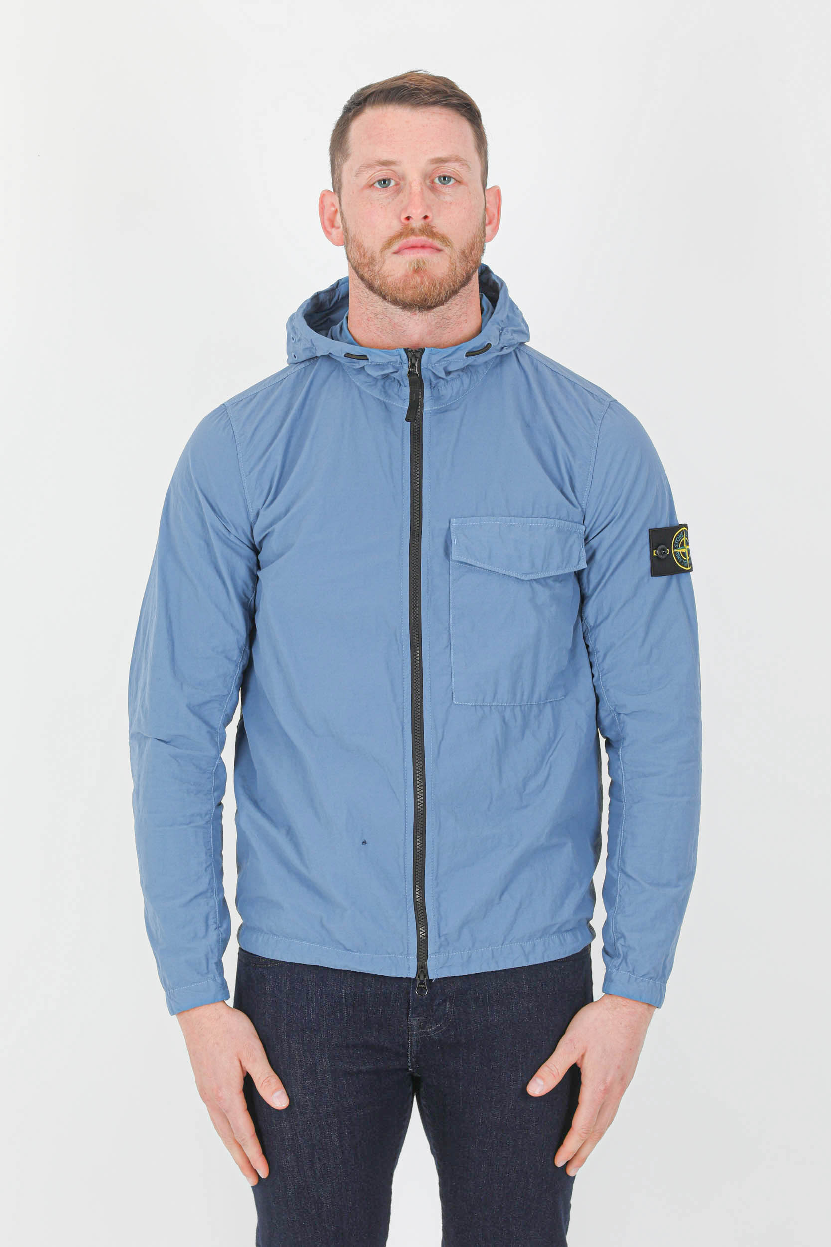 SURCHEMISE STONE ISLAND BLEU 761512402-V0046