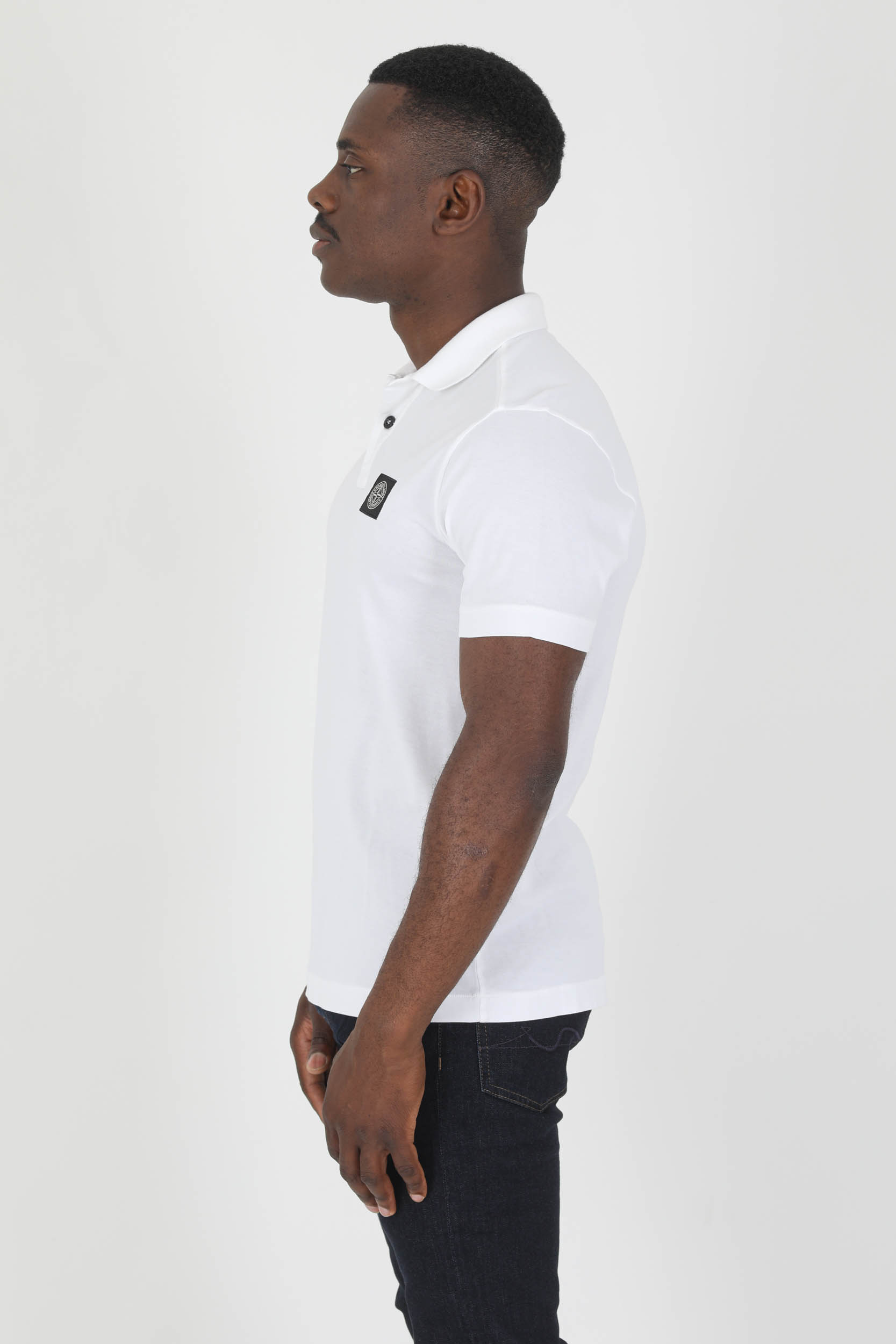POLO STONE ISLAND BLANC JERSEY 761522613-V0001
