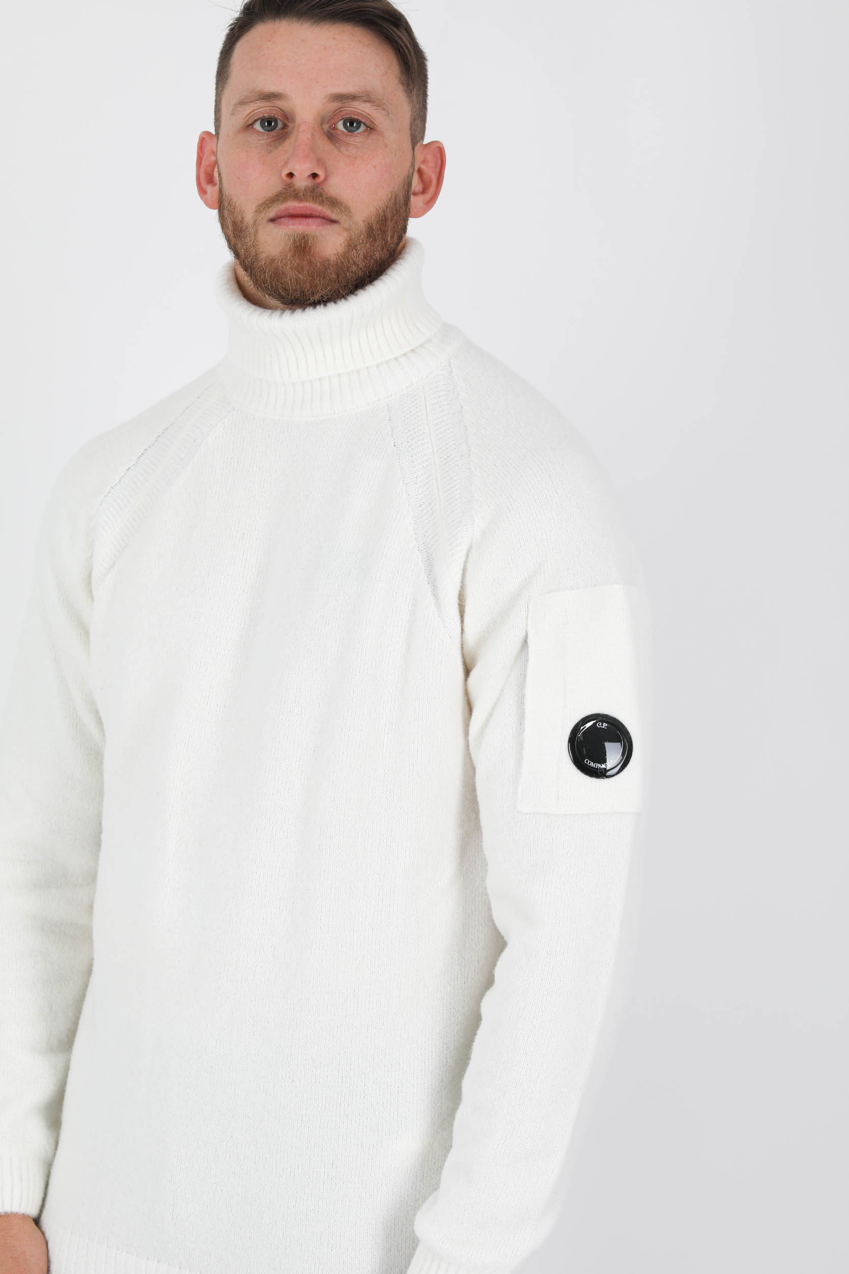 PULL COL ROULE C.P COMPANY BLANC N269A-103