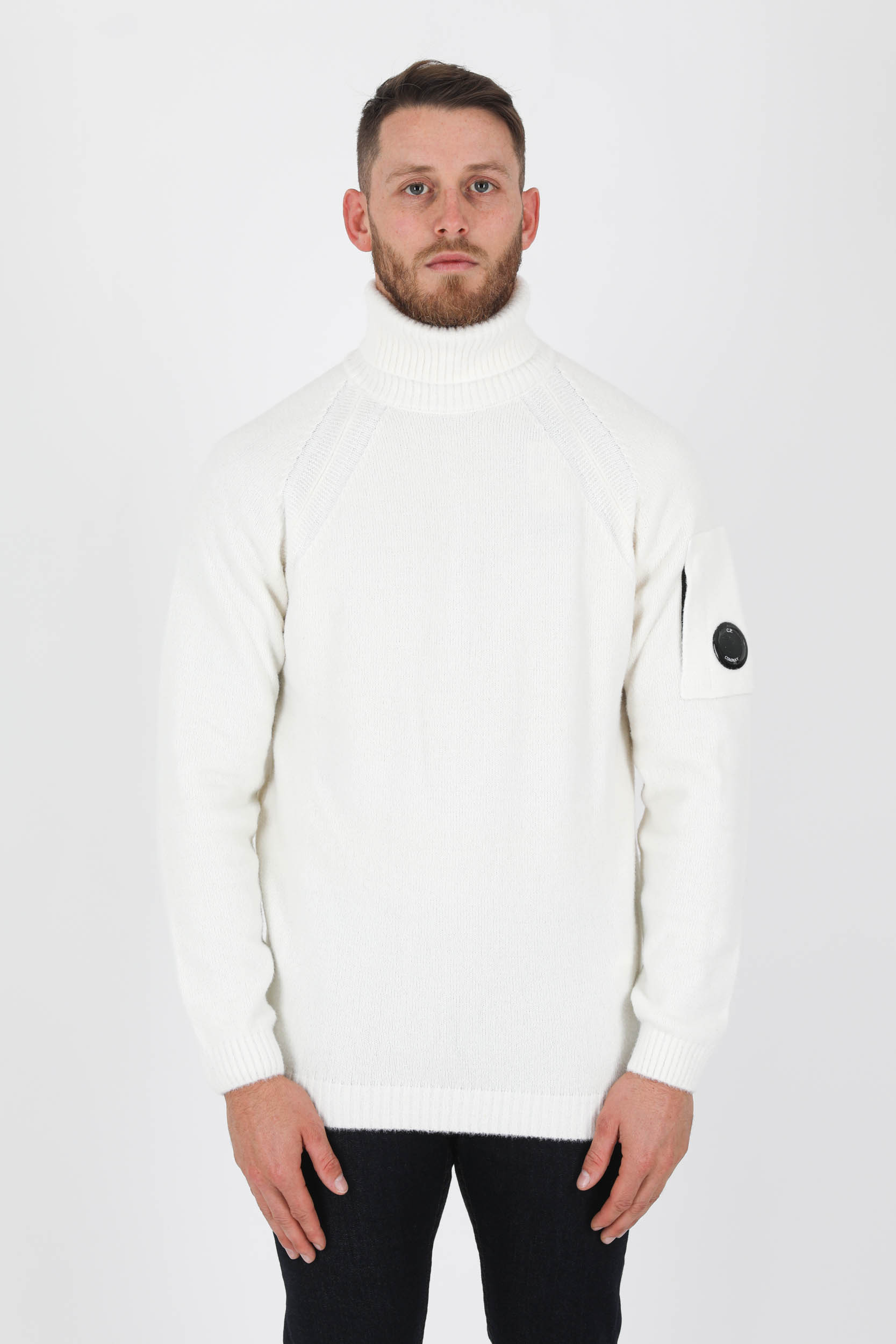 PULL COL ROULE C.P COMPANY BLANC N269A-103