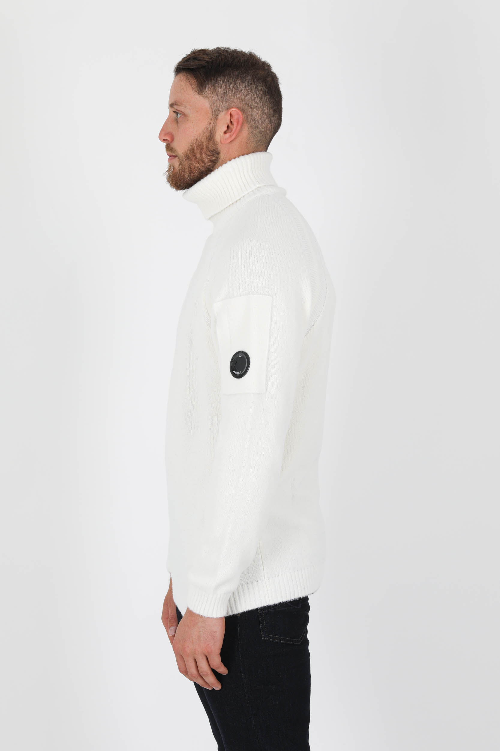 PULL COL ROULE C.P COMPANY BLANC N269A-103