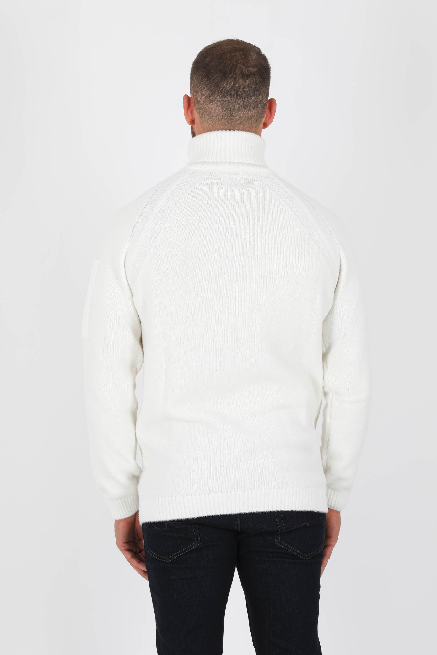 PULL COL ROULE C.P COMPANY BLANC N269A-103