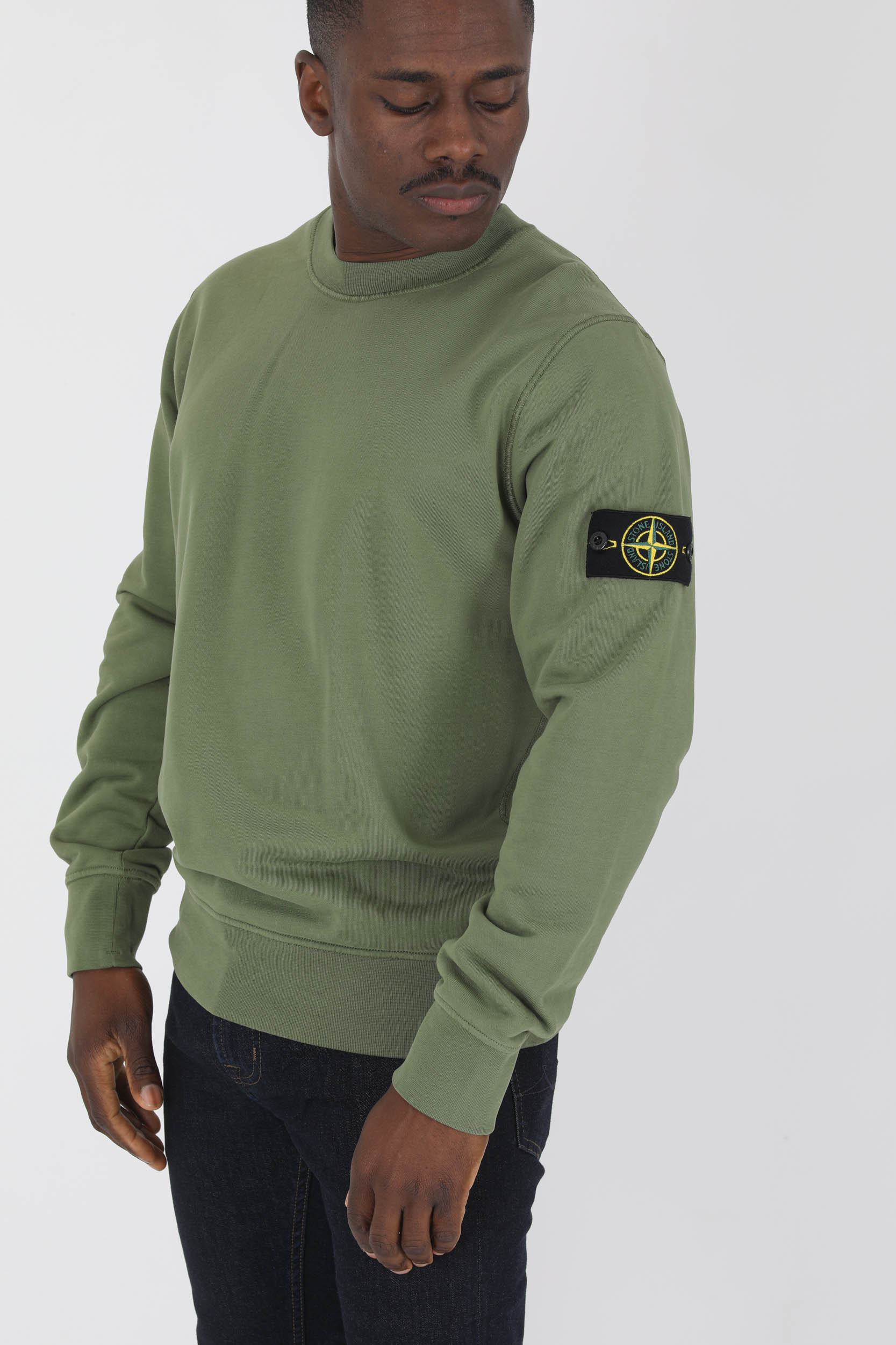 SWEAT STONE ISLAND KAKI 761563051-V0058