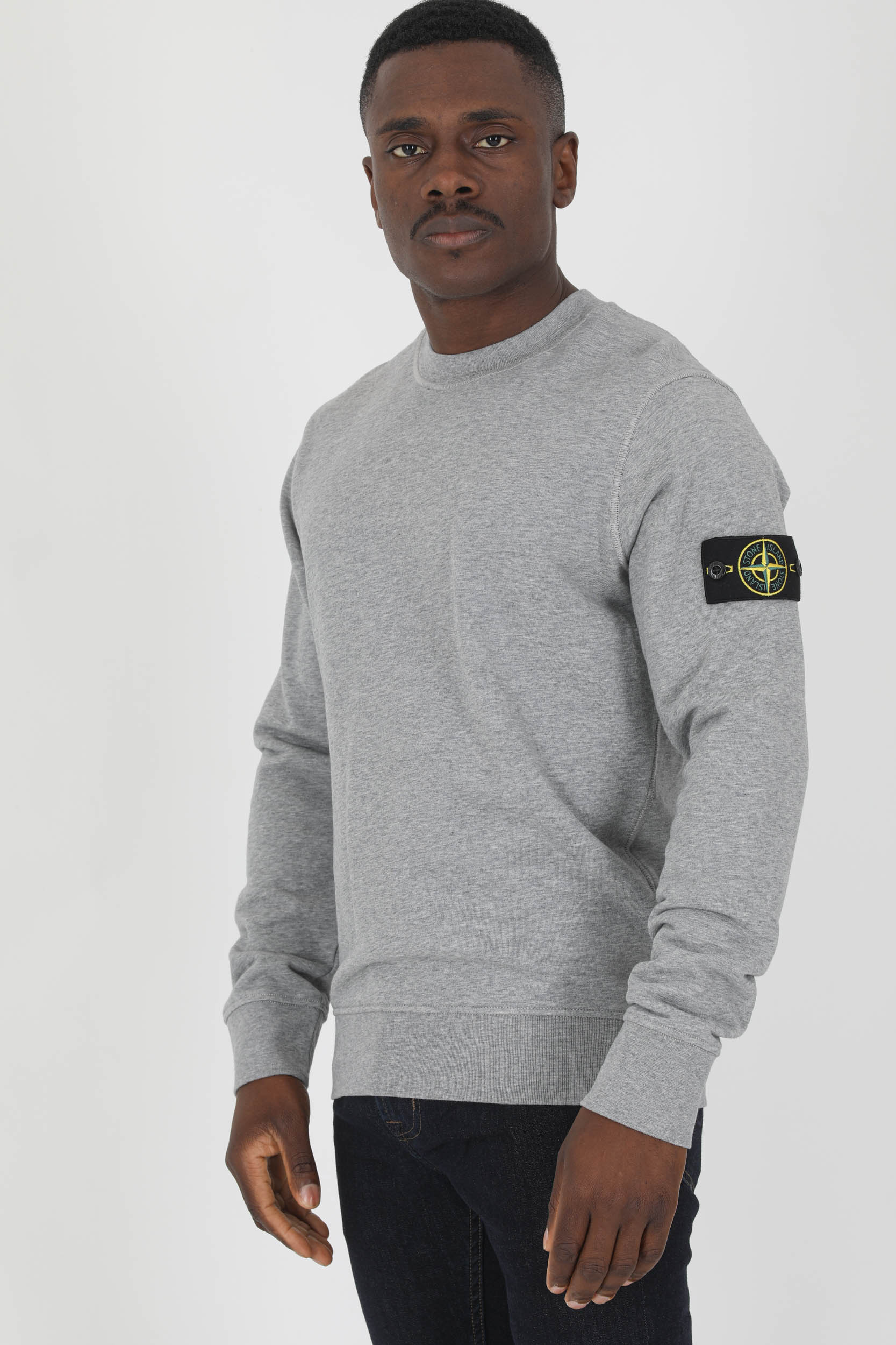 SWEAT STONE ISLAND GRIS 761563051-V0M64