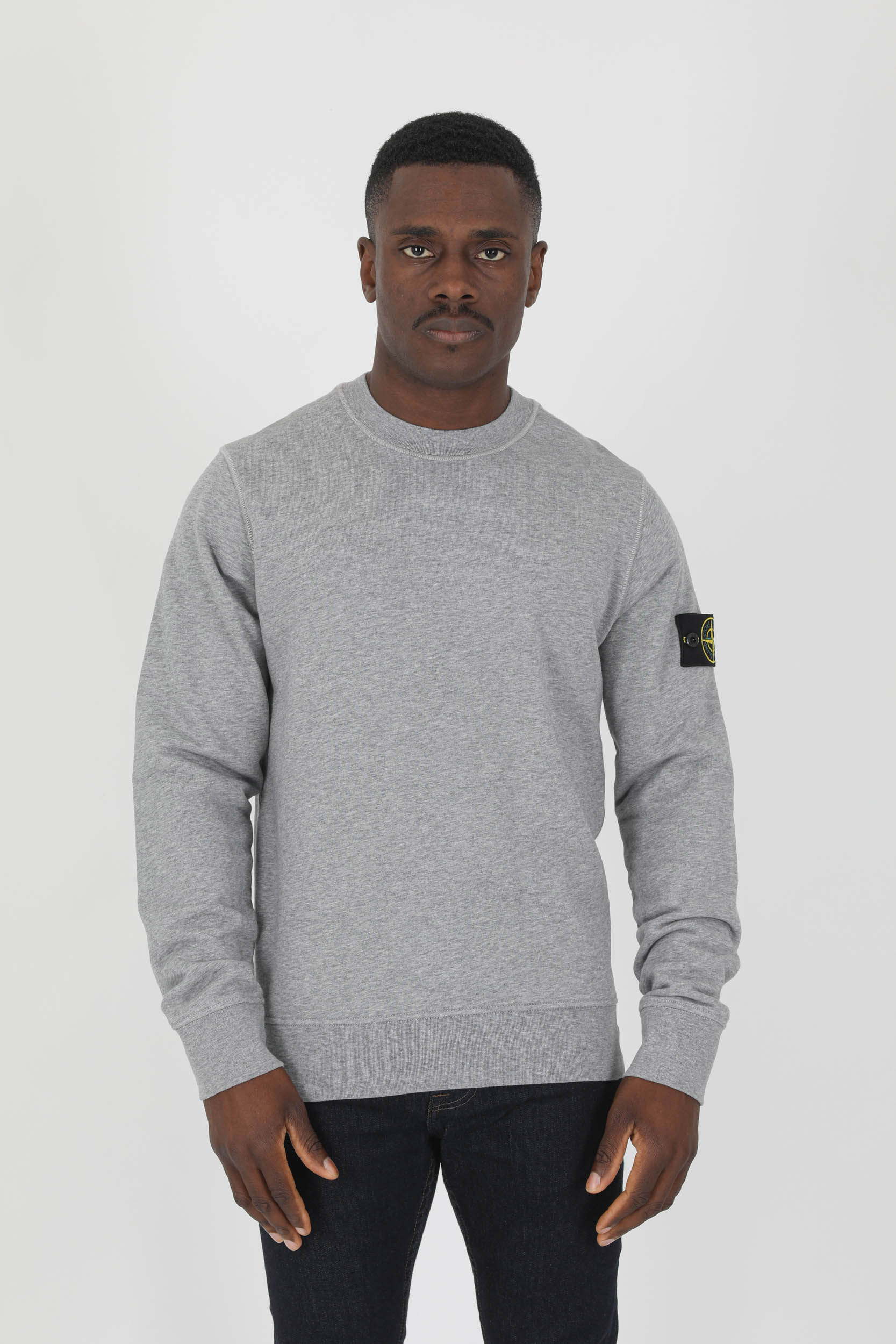 SWEAT STONE ISLAND GRIS 761563051-V0M64