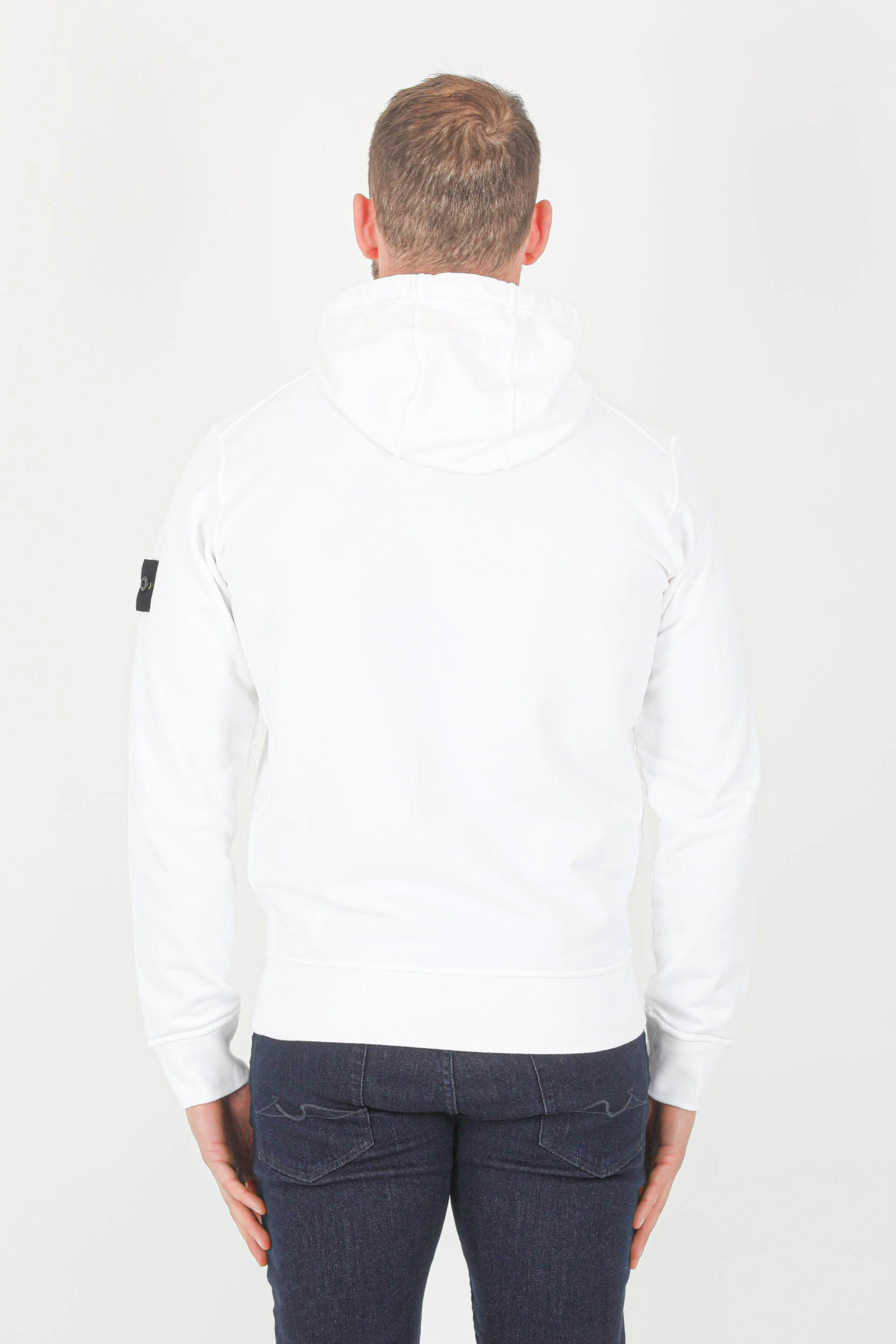 SWEAT CAPUCHE STONE ISLAND BLANC 761564151-V0001