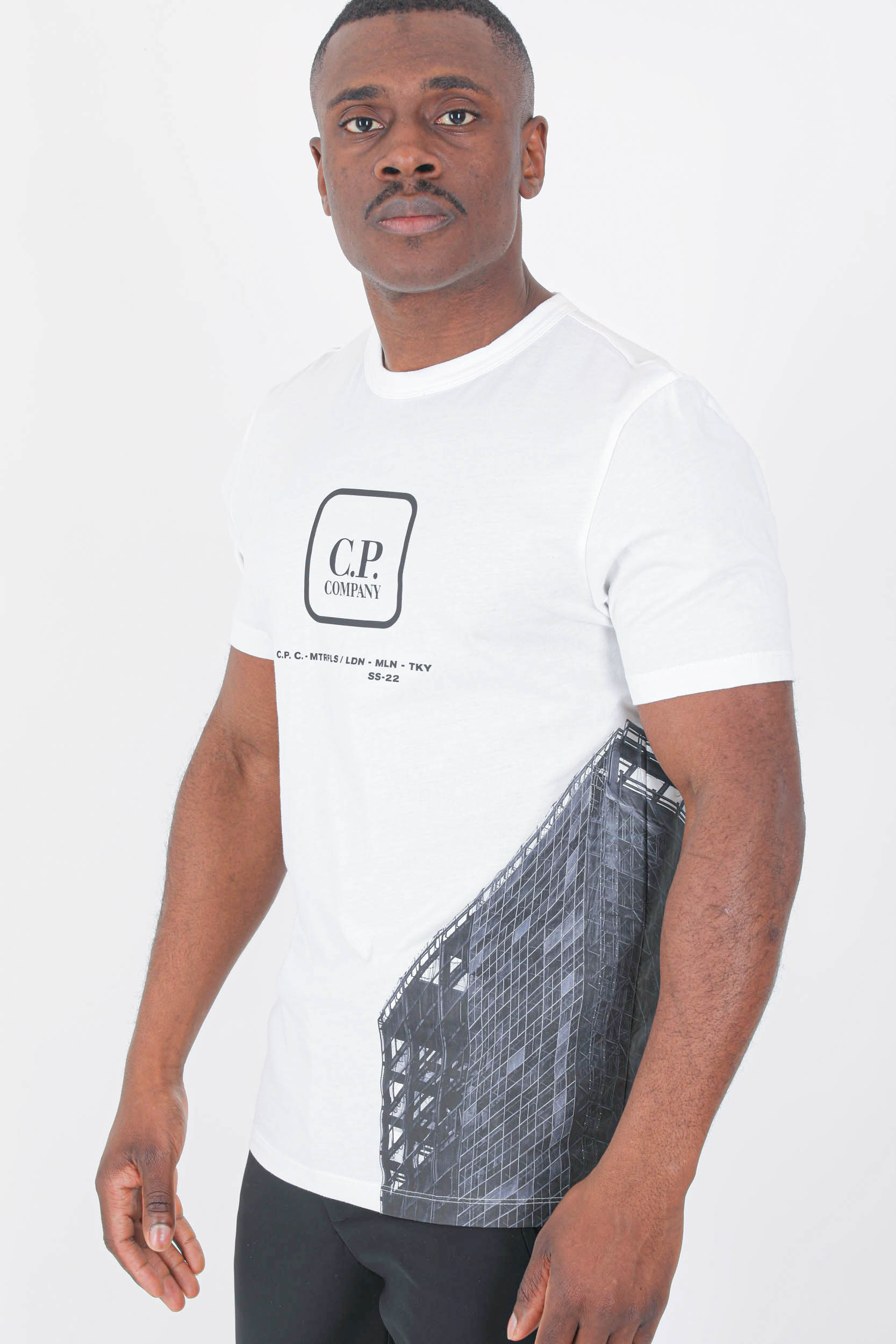 TEE-SHIRT CP COMPANY BLANC S194A-103