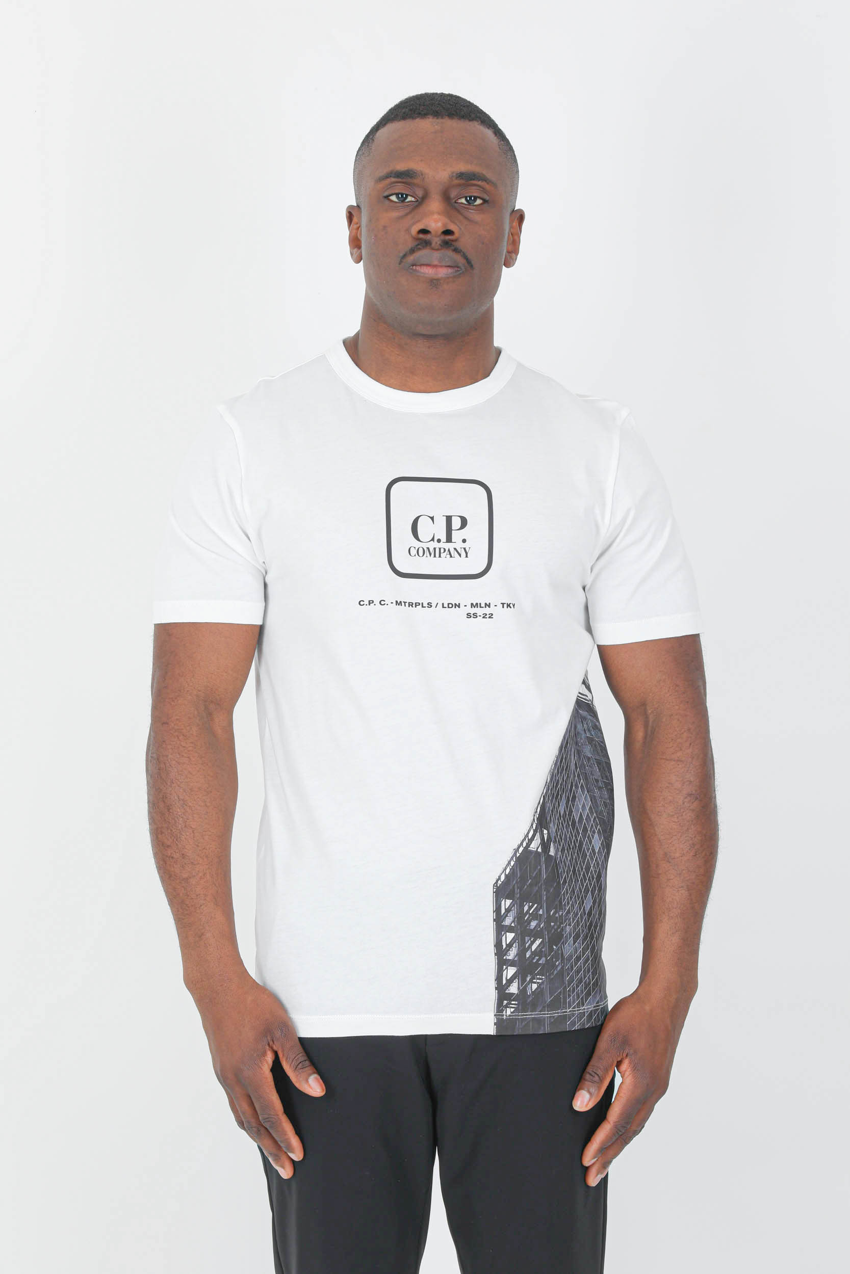 TEE-SHIRT CP COMPANY BLANC S194A-103